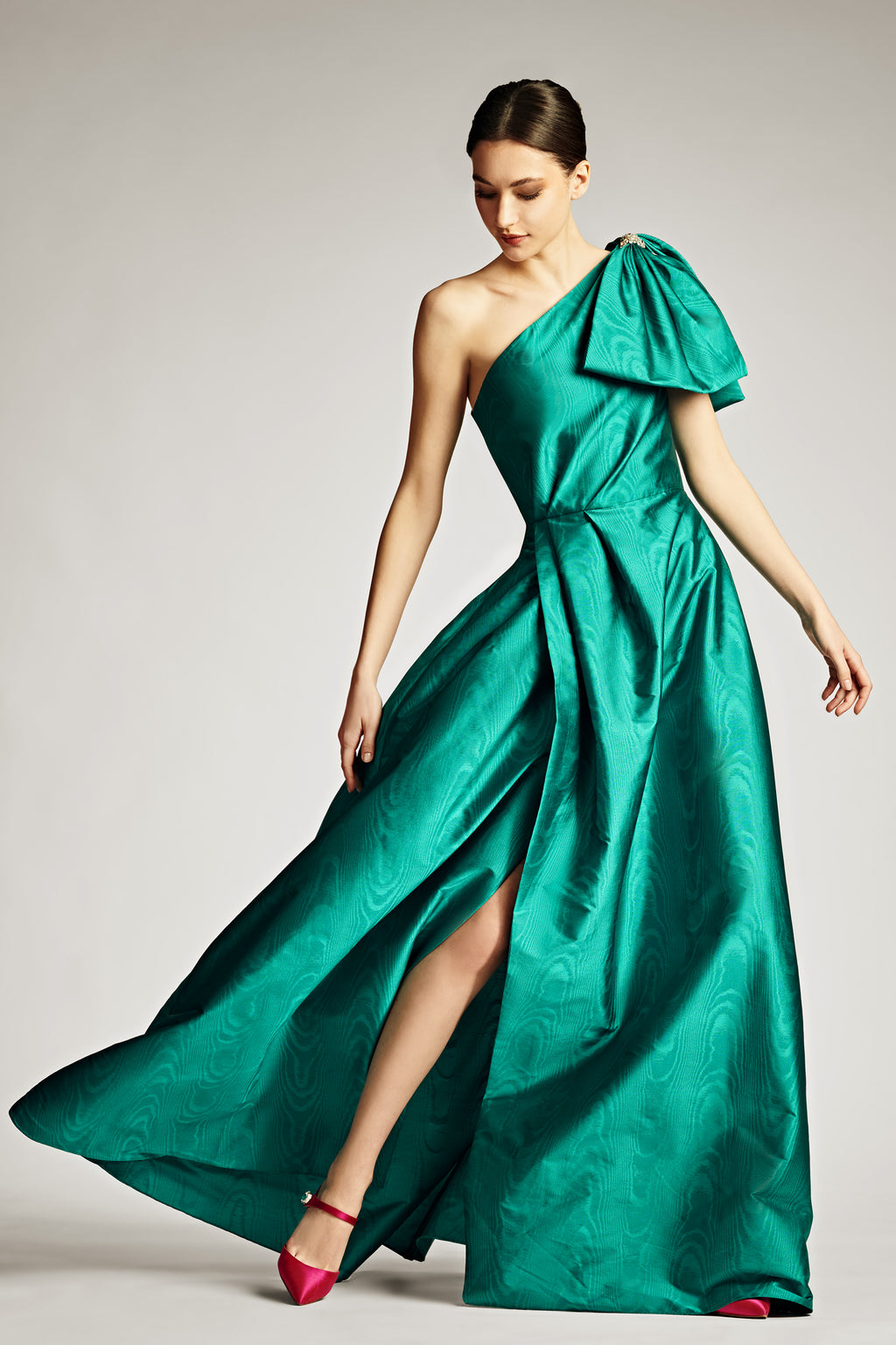 Emerald Green Taffeta Dress