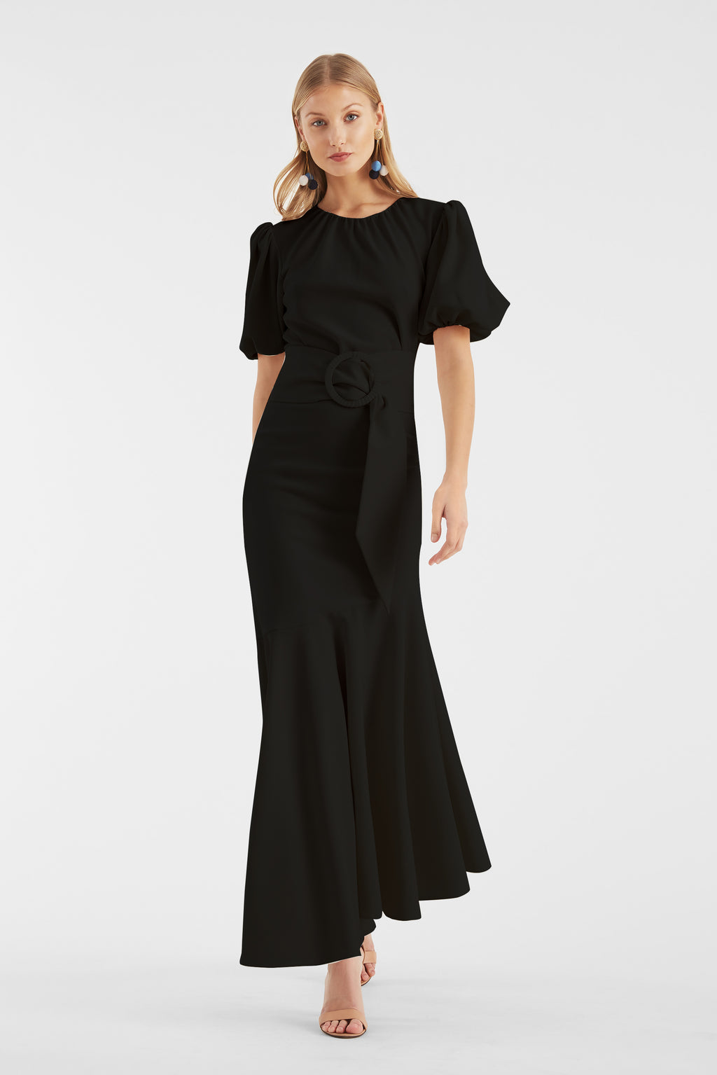 Milla Crystal-Covered Fabulous Black Maxi Dress Xs / Black