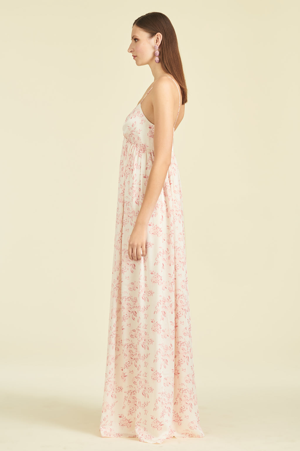 Jessica Gown - Rouge Rose Watercolor