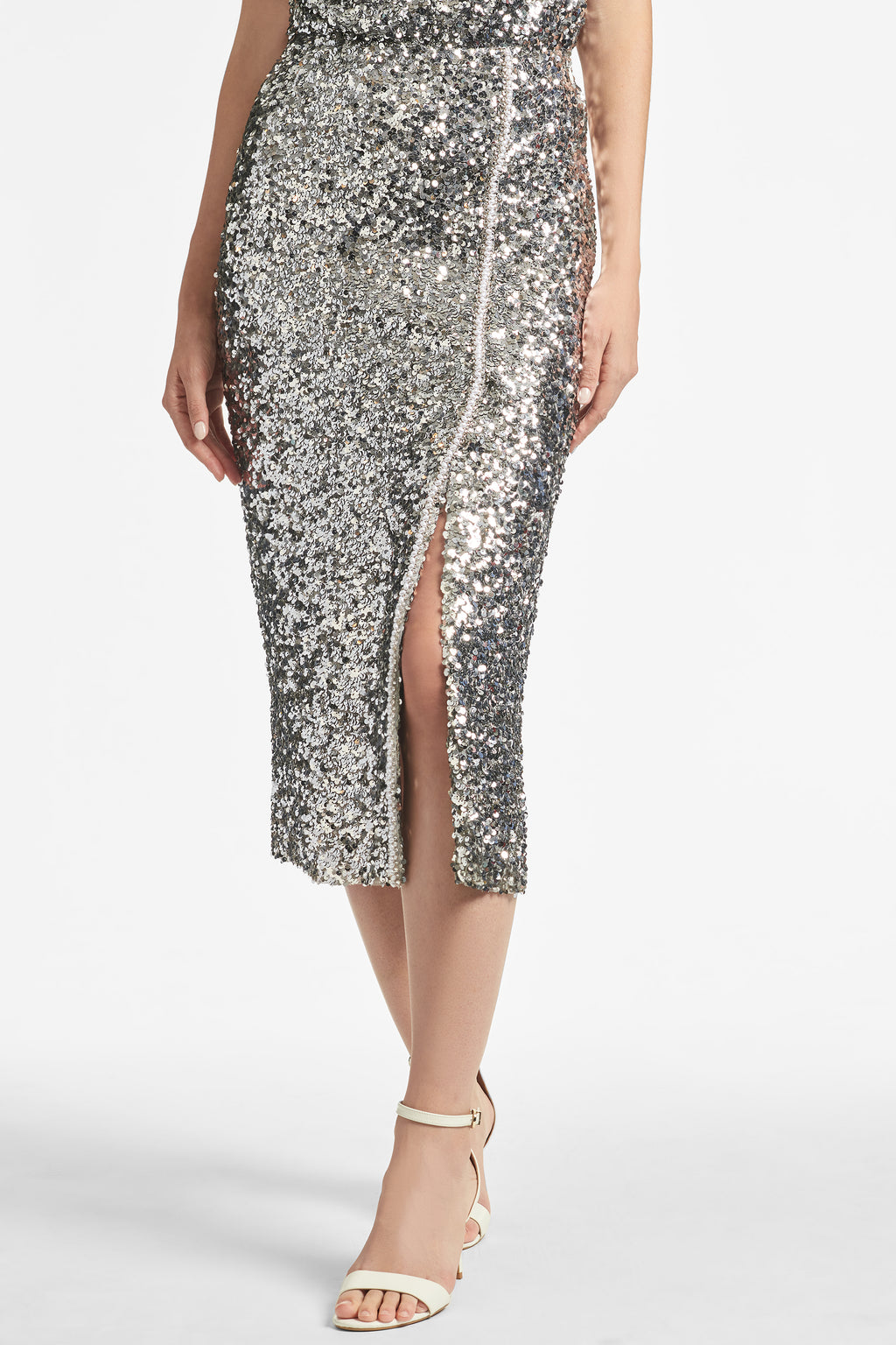 Talisa Skirt in Silver Sequins - Sachin & Babi