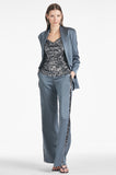 Tuxedo Sequin Alli Pant - Gunmetal - Final Sale