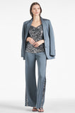 Tuxedo Sequin Alli Pant - Gunmetal - Final Sale