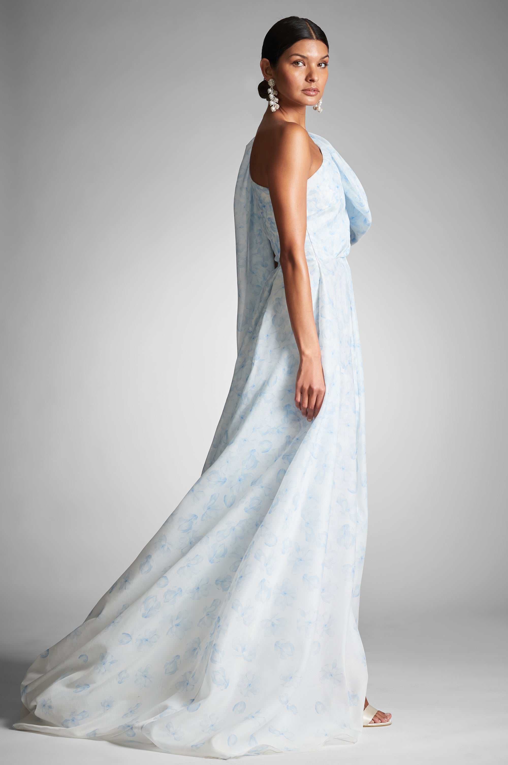 Anouk Gown - Blue Degrade Floral - Final Sale