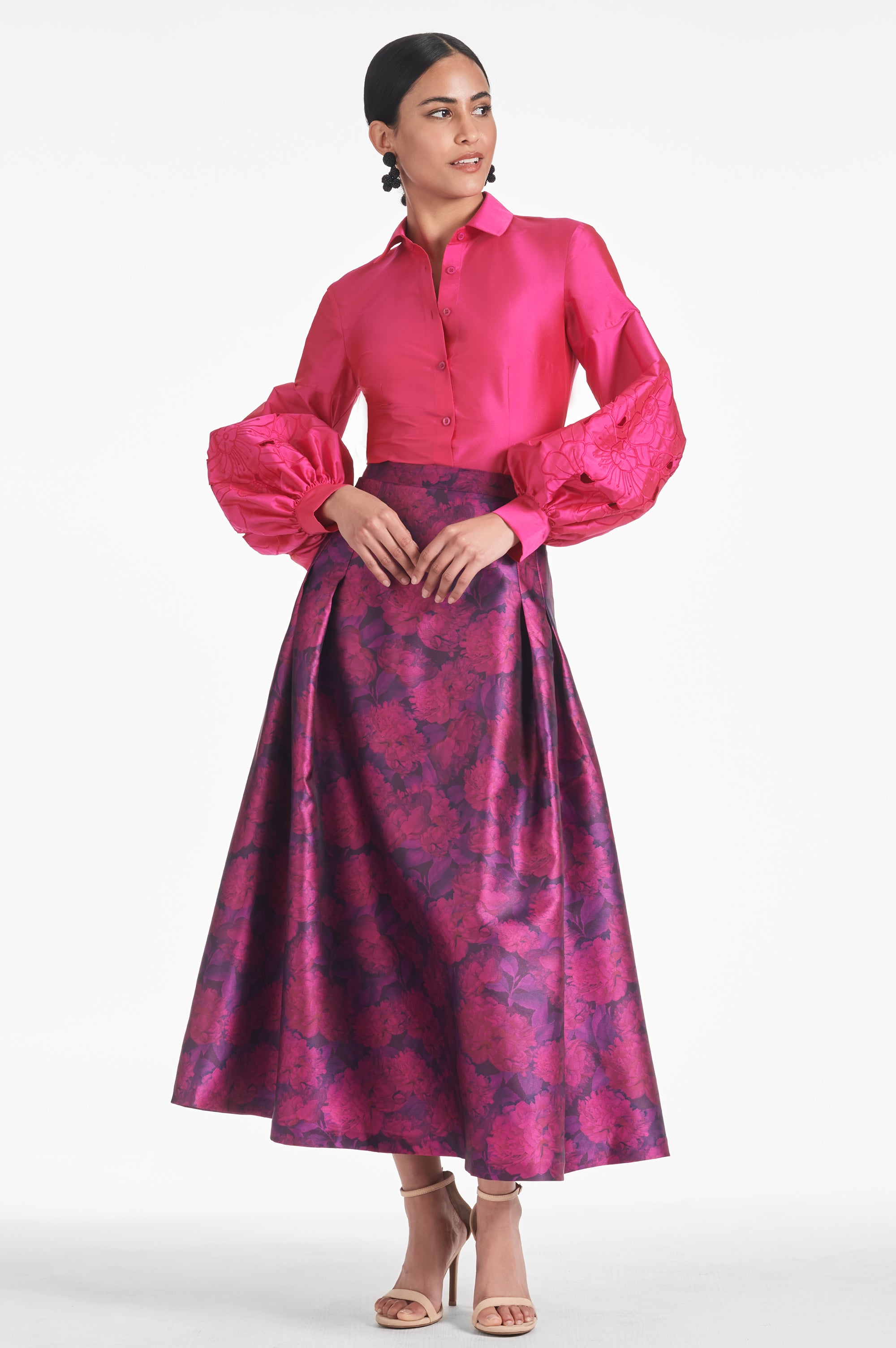 Lydia Skirt - Magenta Bloom - Final Sale