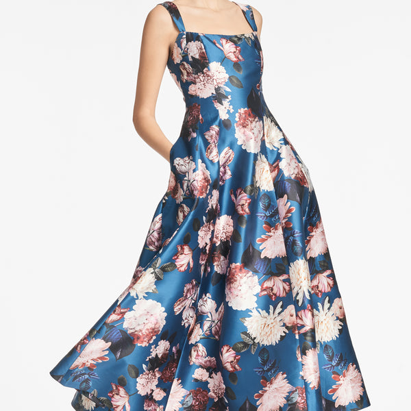 Blakely Dress In Navy Floral Chiffon – St Frock
