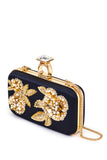 Embellished On The Rocks Clutch - Black