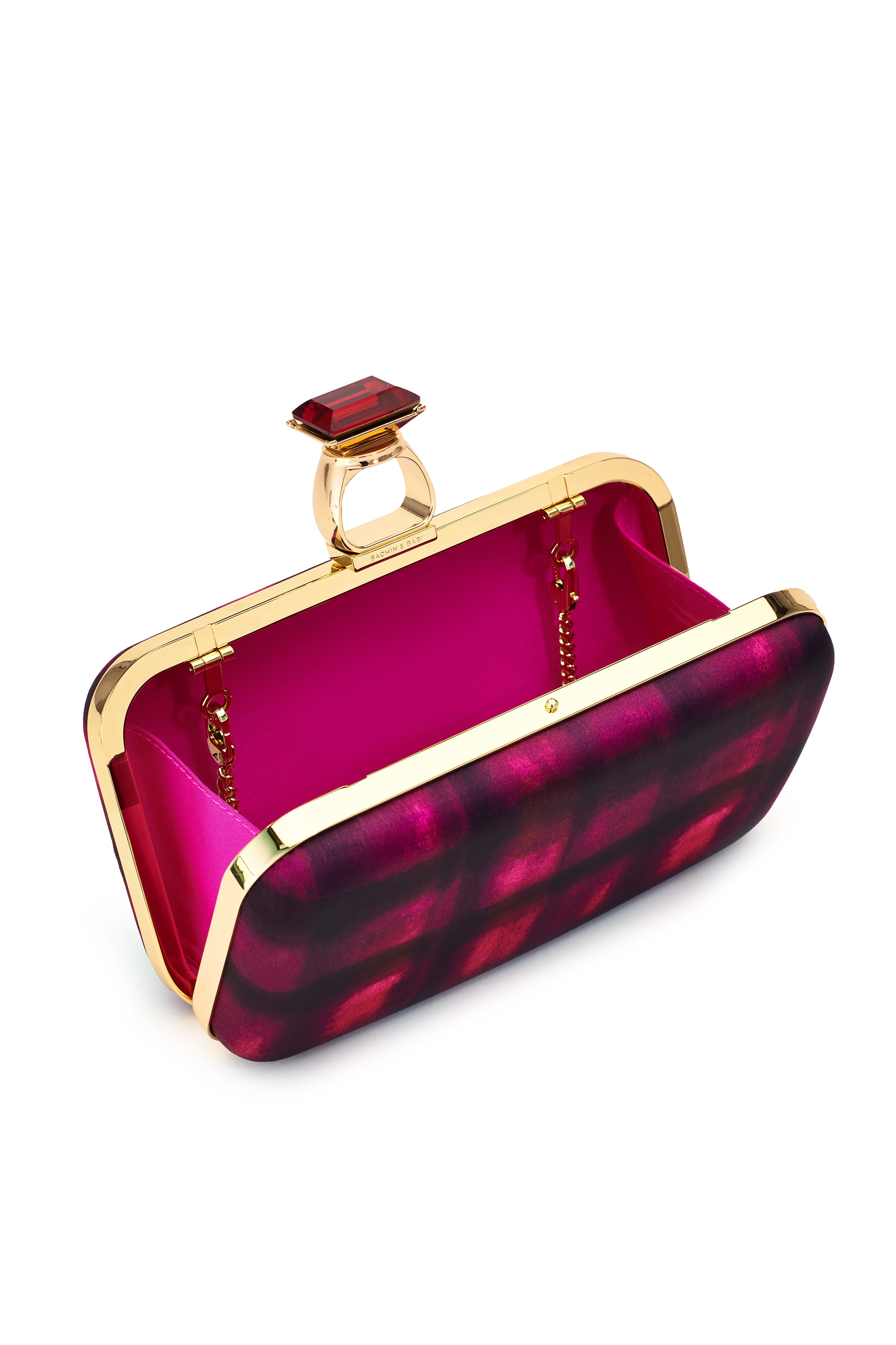 On The Rocks Clutch - Pink Shibori