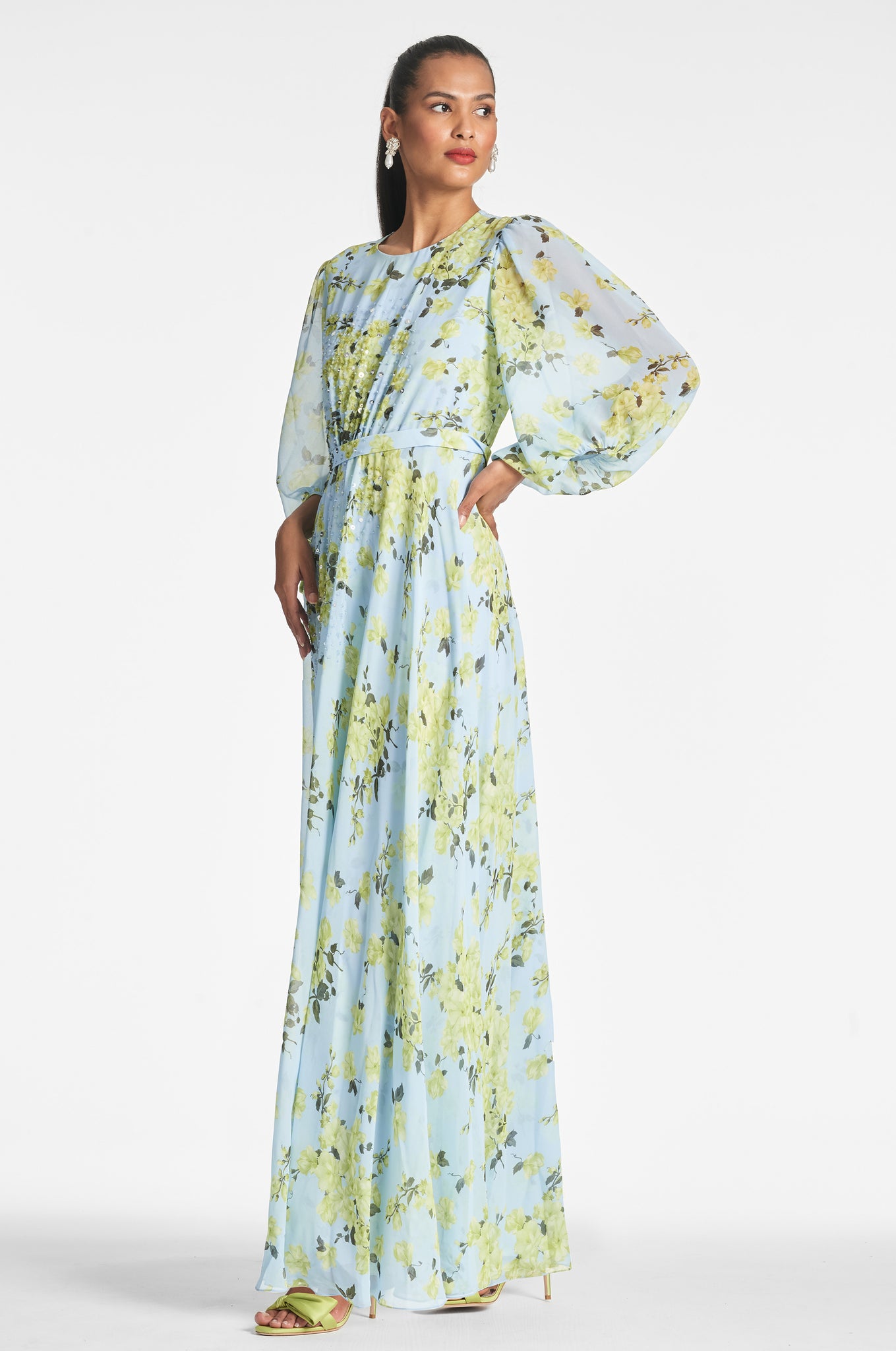 Bianca Gown - Sky Citrine Floral