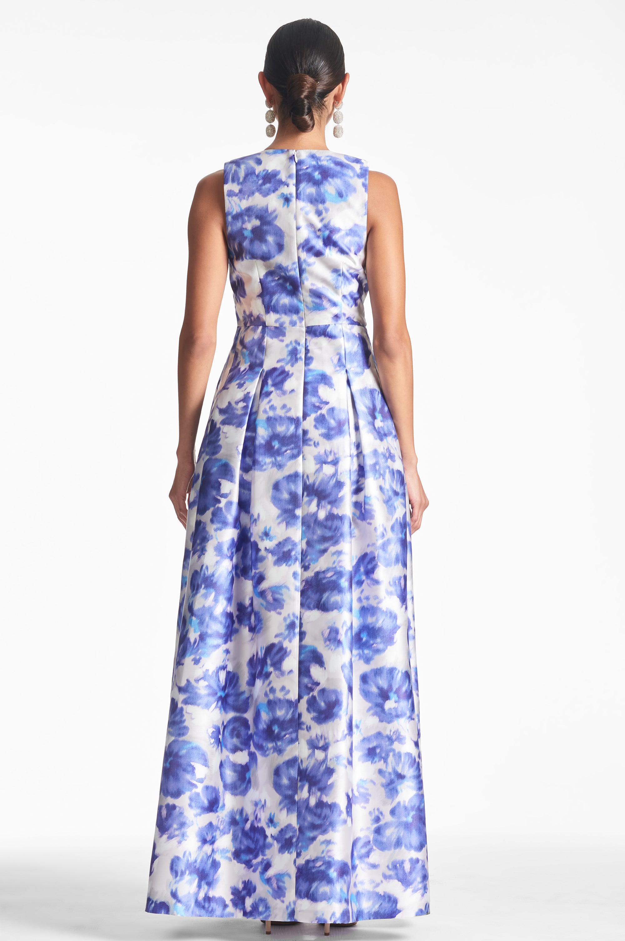 Brooke Gown in Azure Watercolor Floral - Sachin & Babi