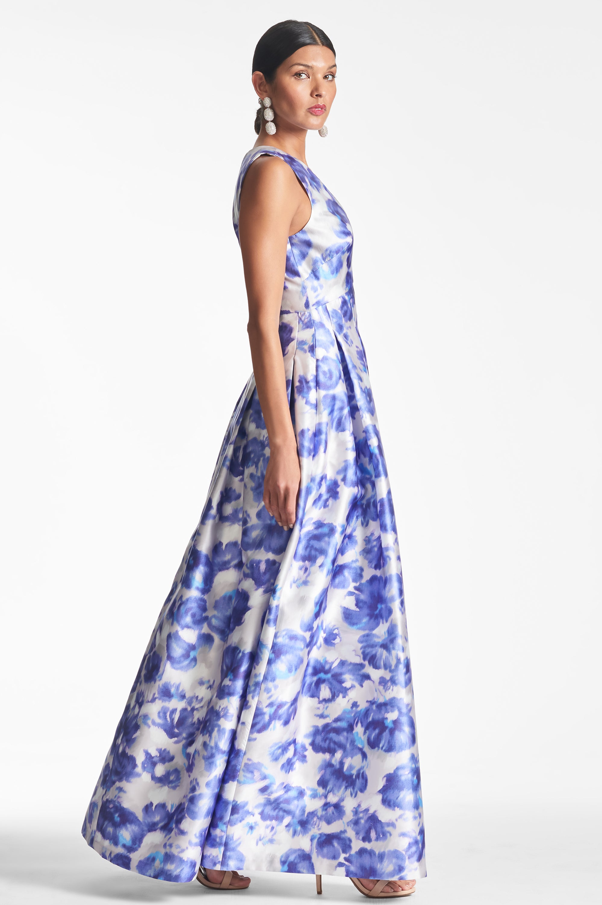 Brooke Gown - Azure Watercolor Floral