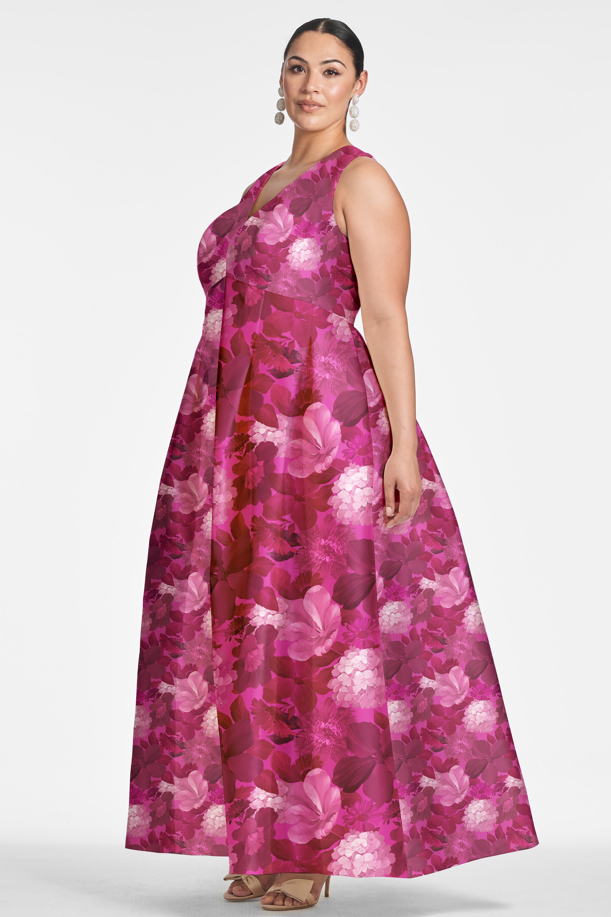 Brooke Gown - Magenta Bella Bouquet - Final Sale