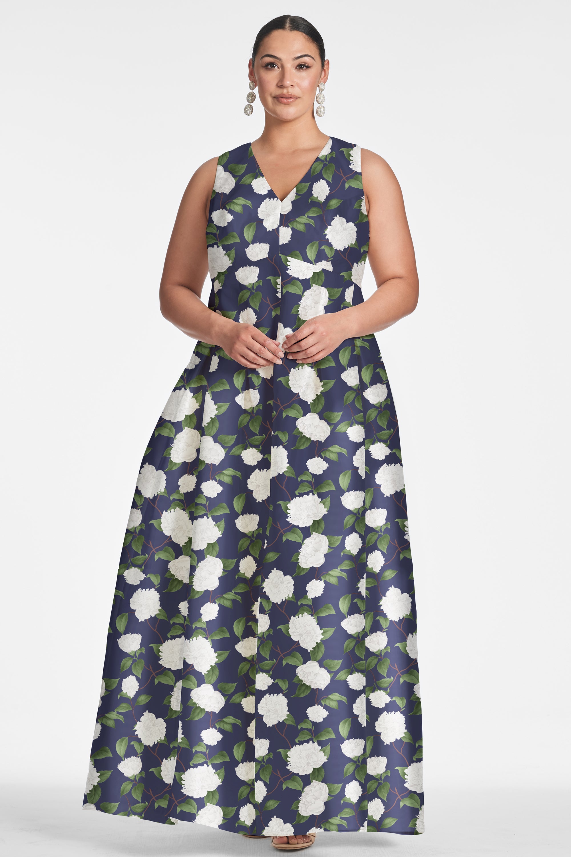 Brooke Gown - Navy/Ivory Moonlit Garden - Final Sale