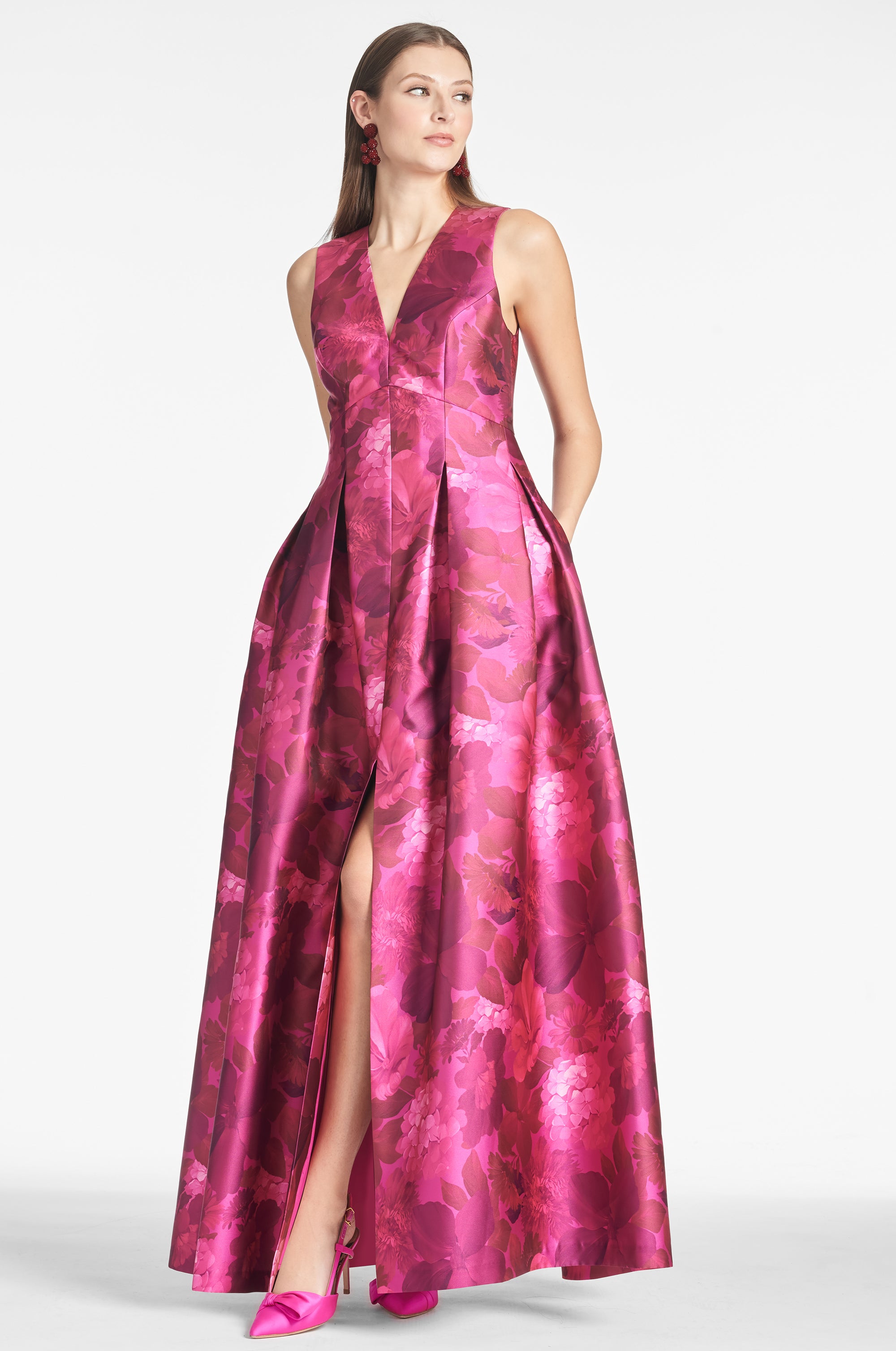 Brooke Gown - Magenta Bella Bouquet - Final Sale