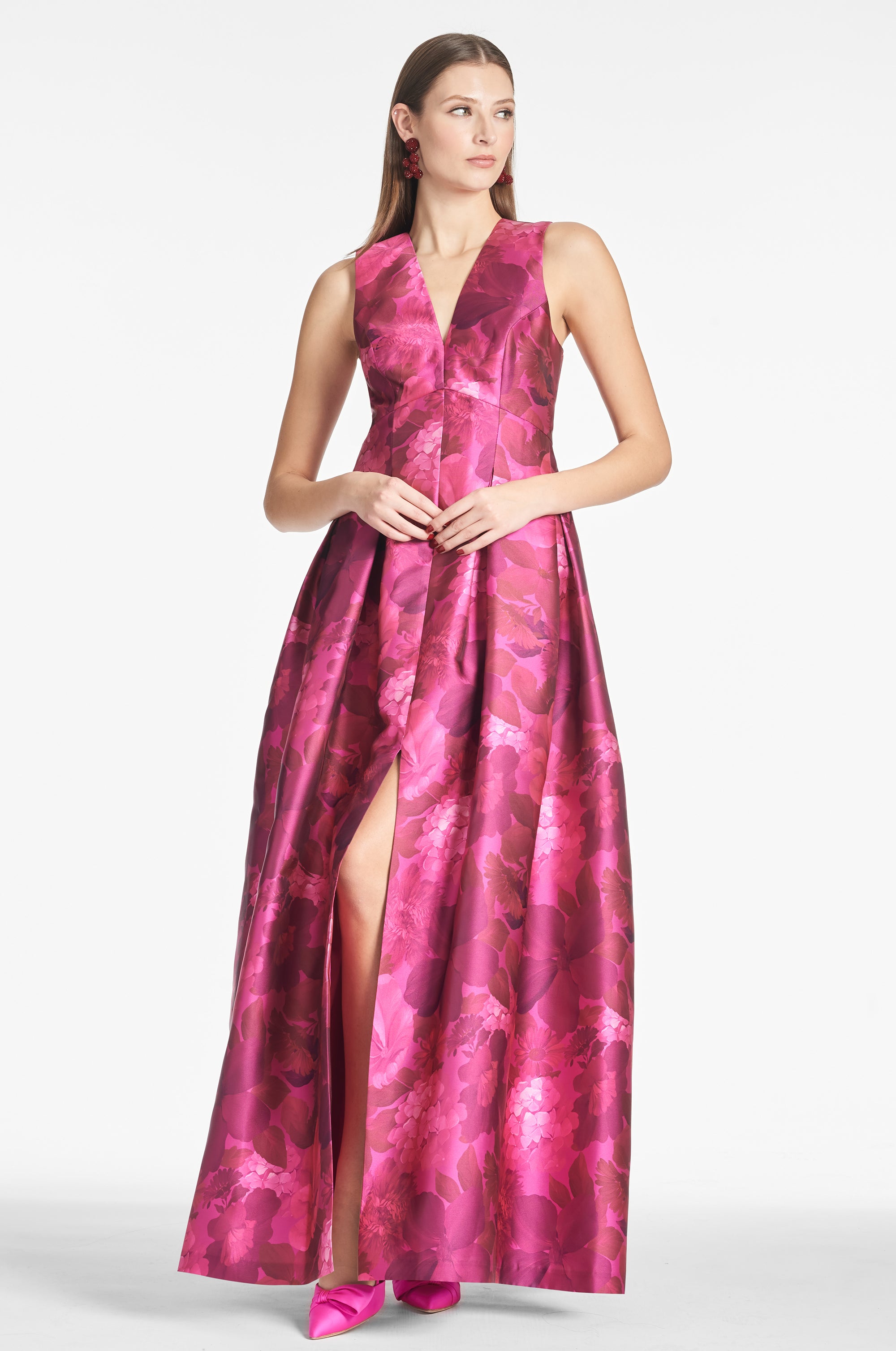 Brooke Gown - Magenta Bella Bouquet - Final Sale