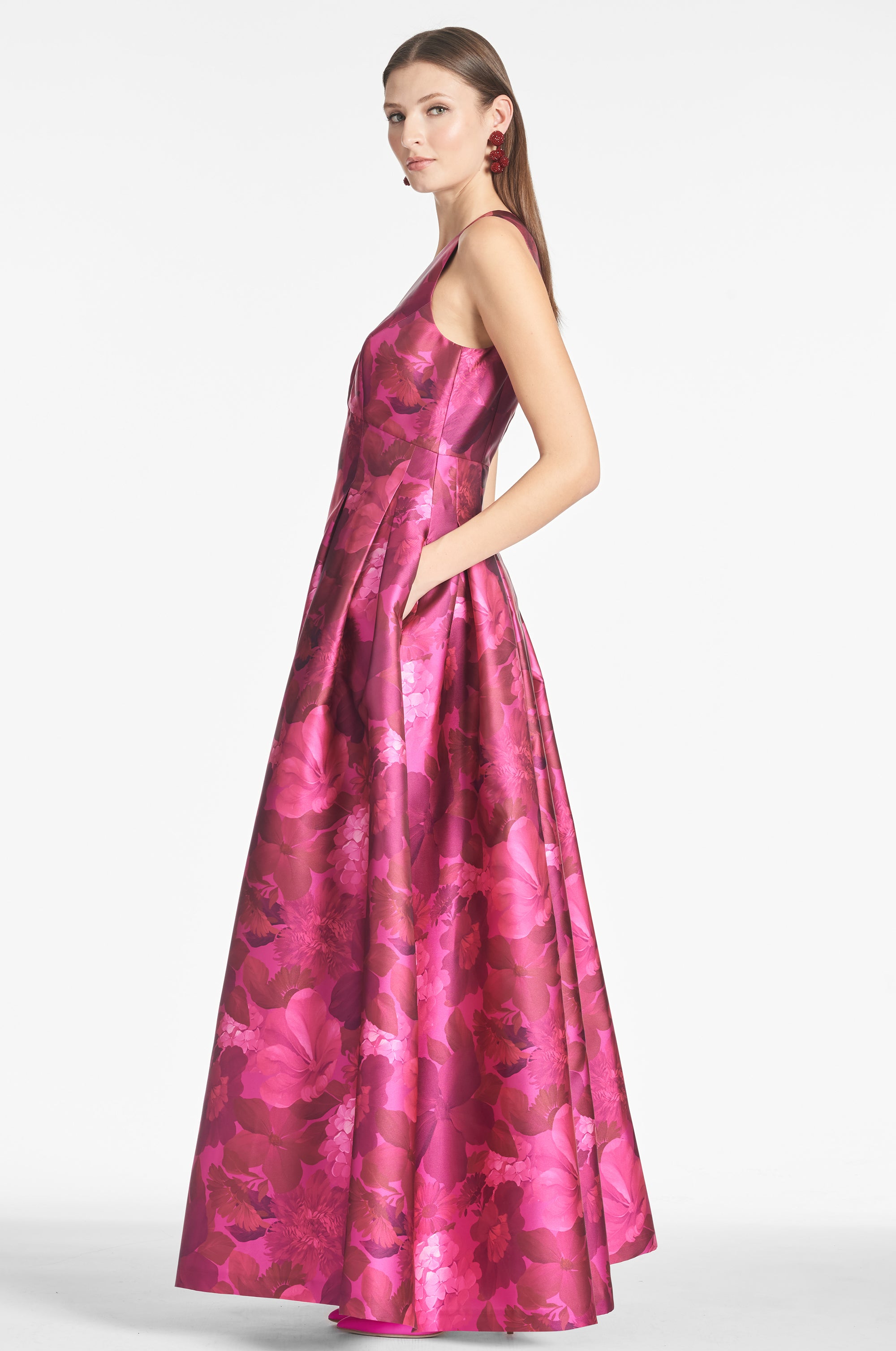 Brooke Gown - Magenta Bella Bouquet - Final Sale