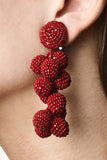 COCONUTS EARRINGS - MERLOT