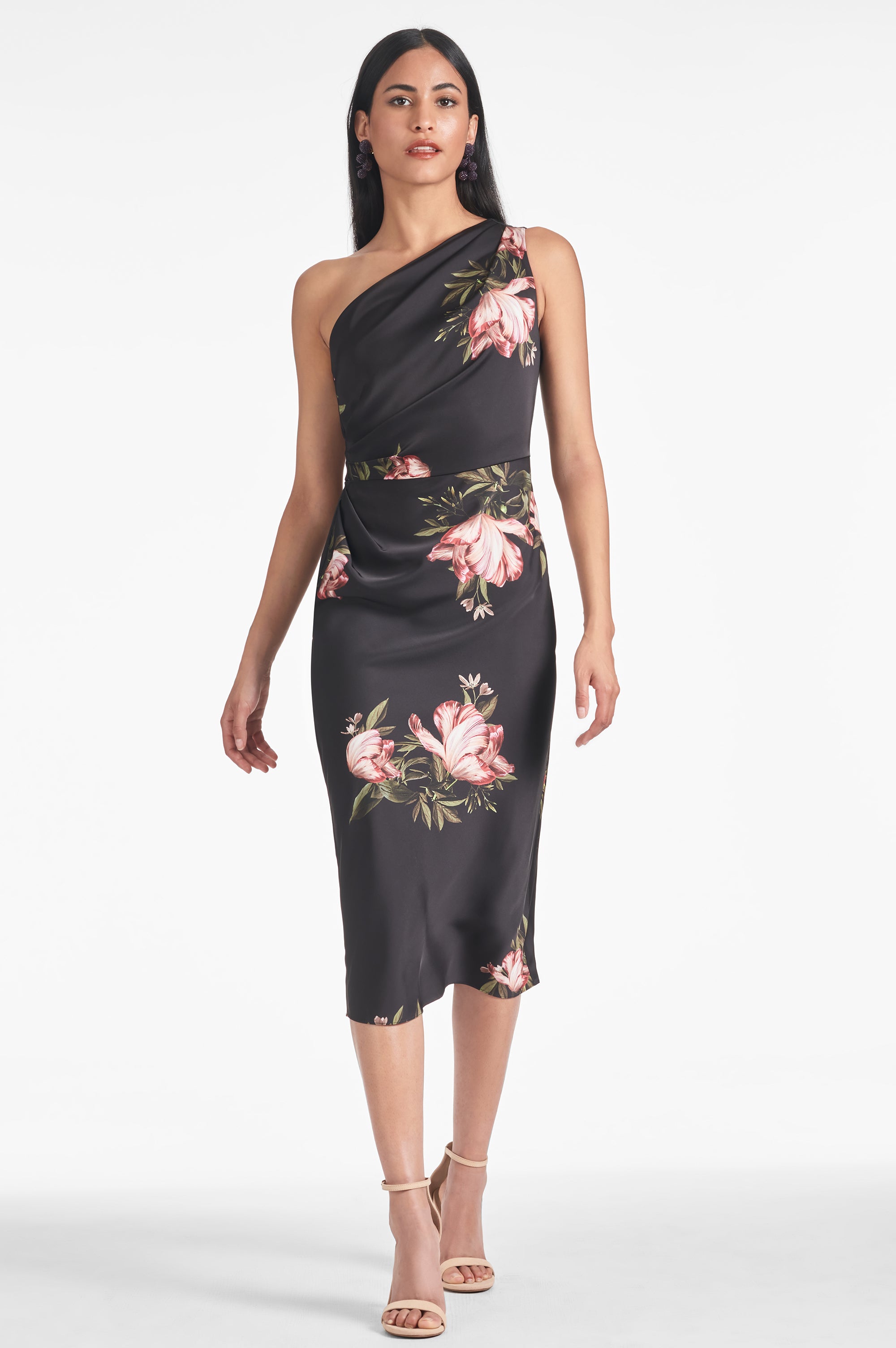 Carmen Dress - Noir Blossom