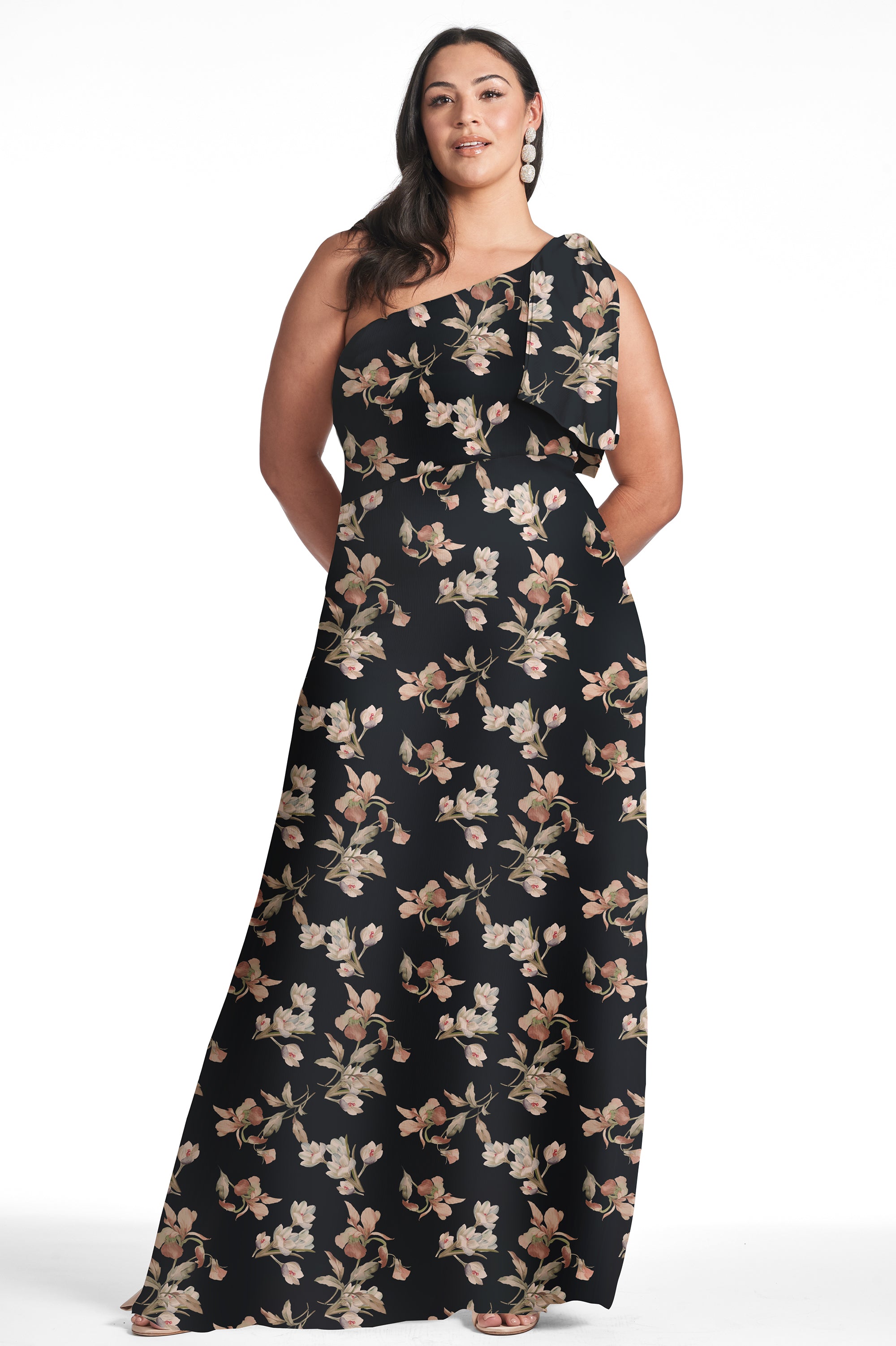 Chelsea Gown - Black Venetia Petal