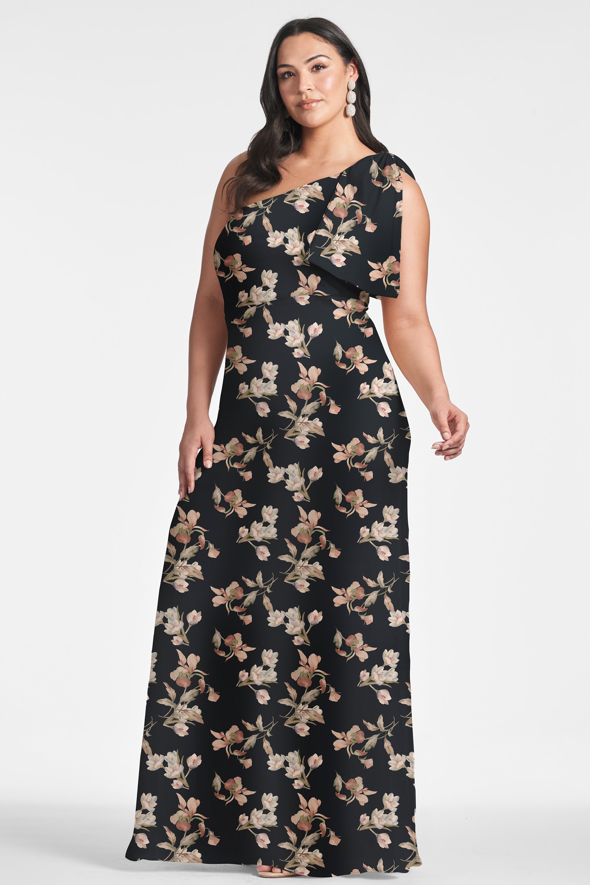 Chelsea Gown - Black Venetia Petal