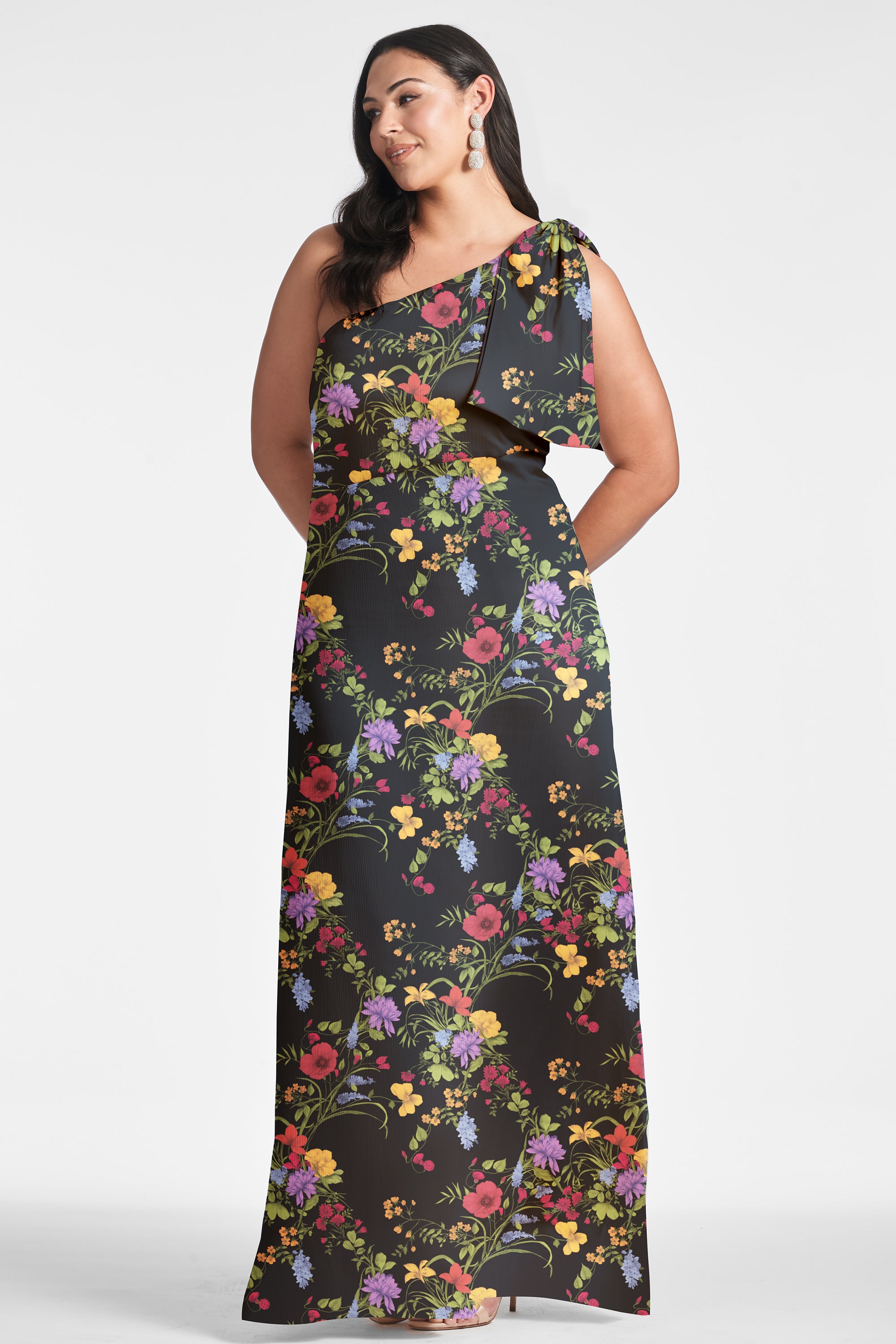 Chelsea Gown - Noir Wildflower - Final Sale