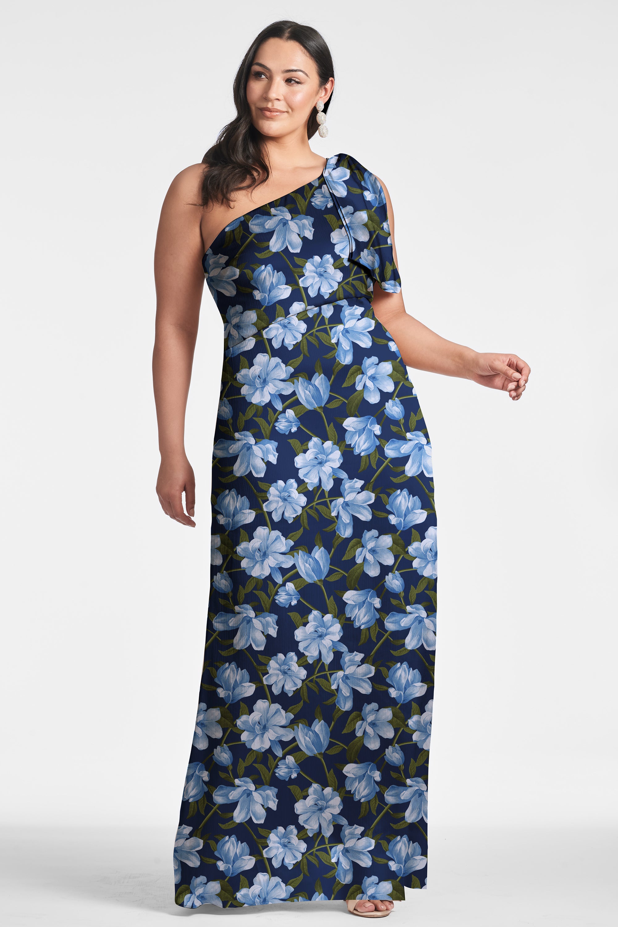 Chelsea Gown - Ocean Blue Magnolia - Final Sale