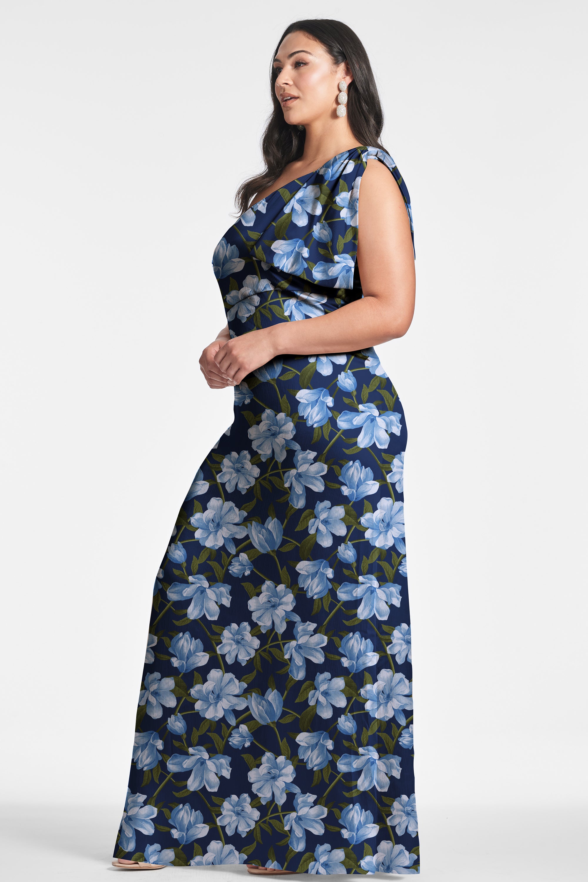 Chelsea Gown - Ocean Blue Magnolia - Final Sale