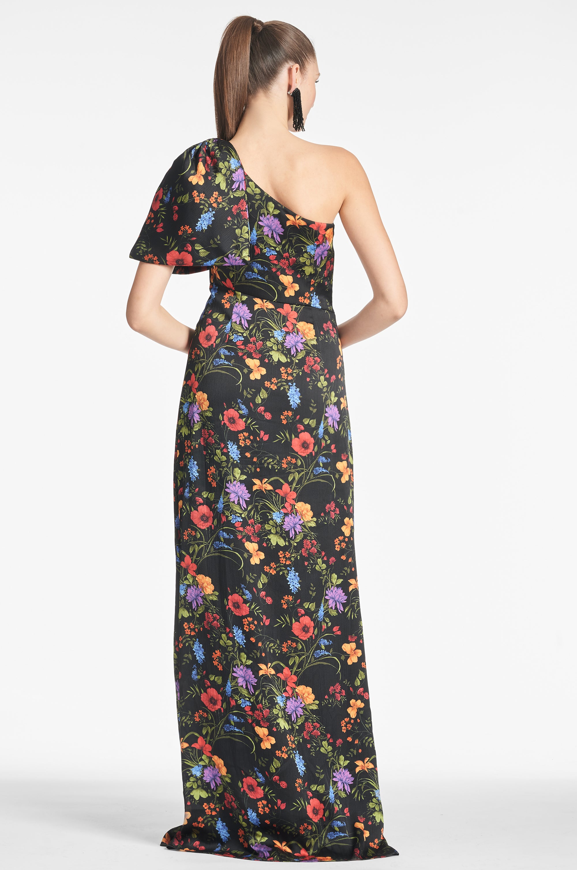 Chelsea Gown - Noir Wildflower - Final Sale