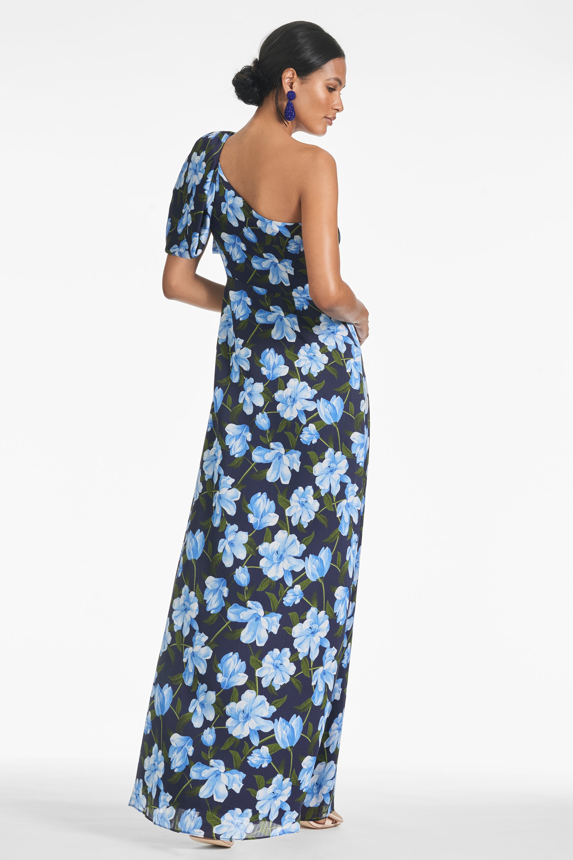 Chelsea Gown - Ocean Blue Magnolia - Final Sale