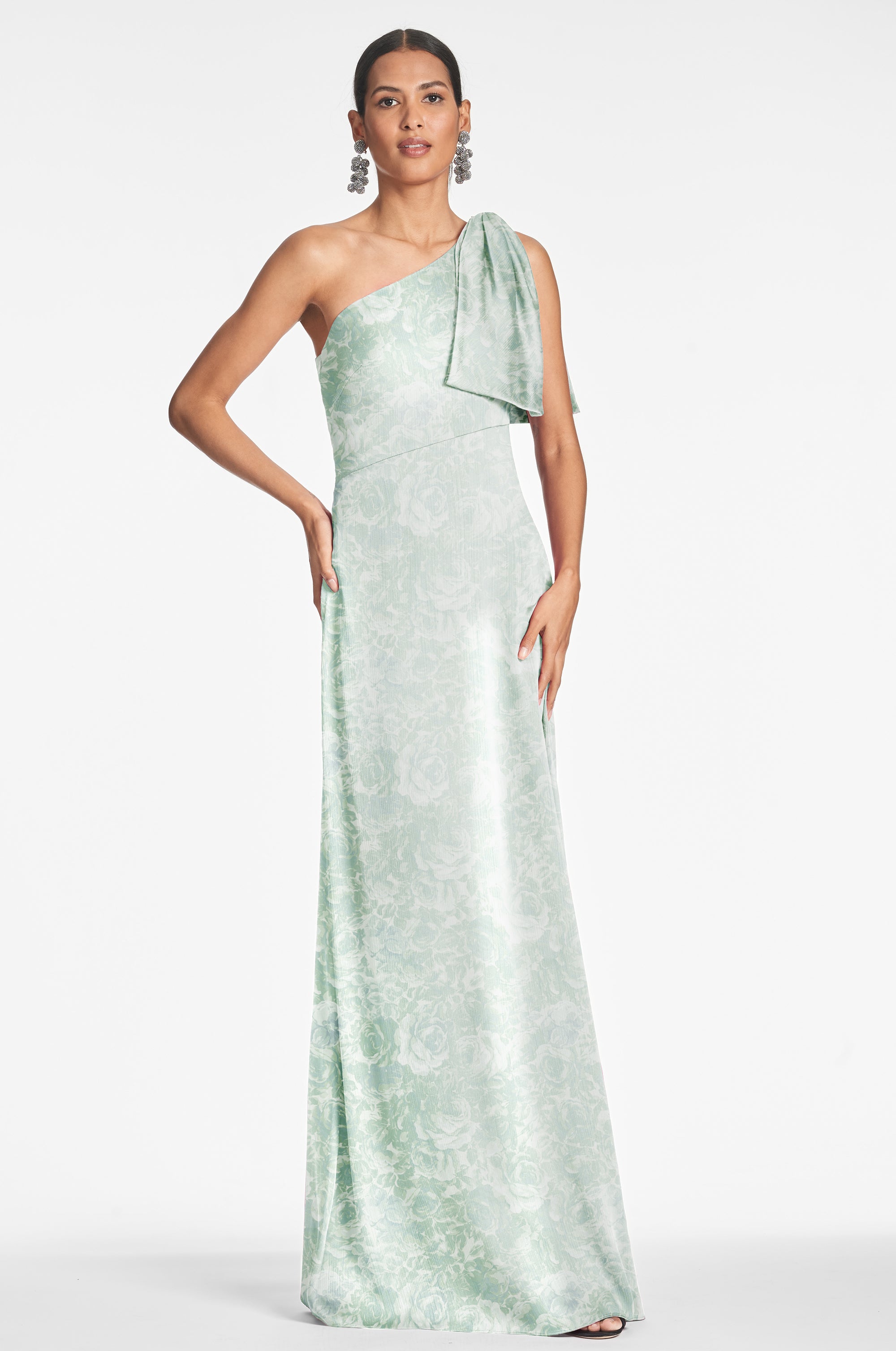 Chelsea Gown - Sage Painted Floral