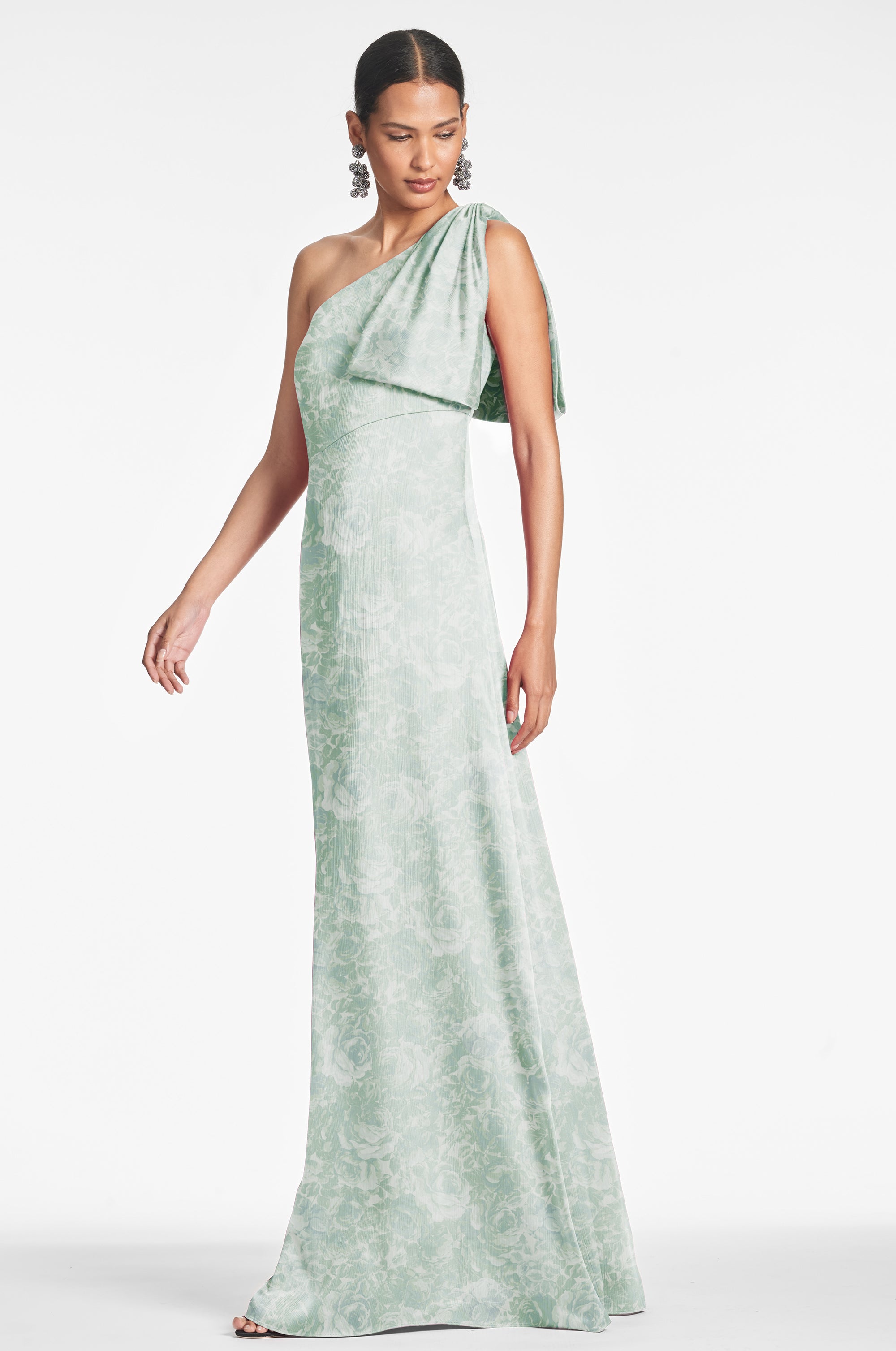 Chelsea Gown - Sage Painted Floral