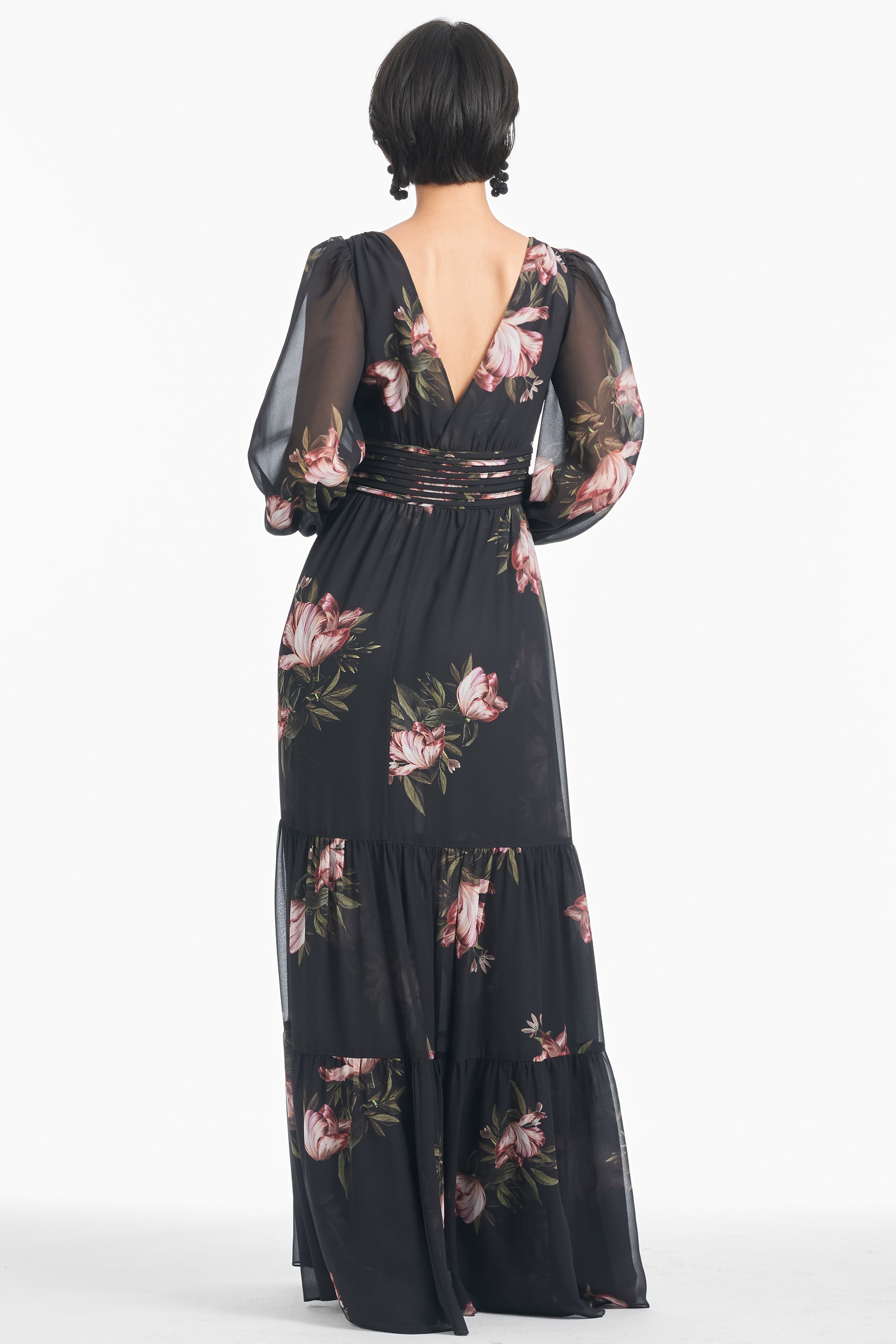 Jules Gown - Noir Blossom - Final Sale