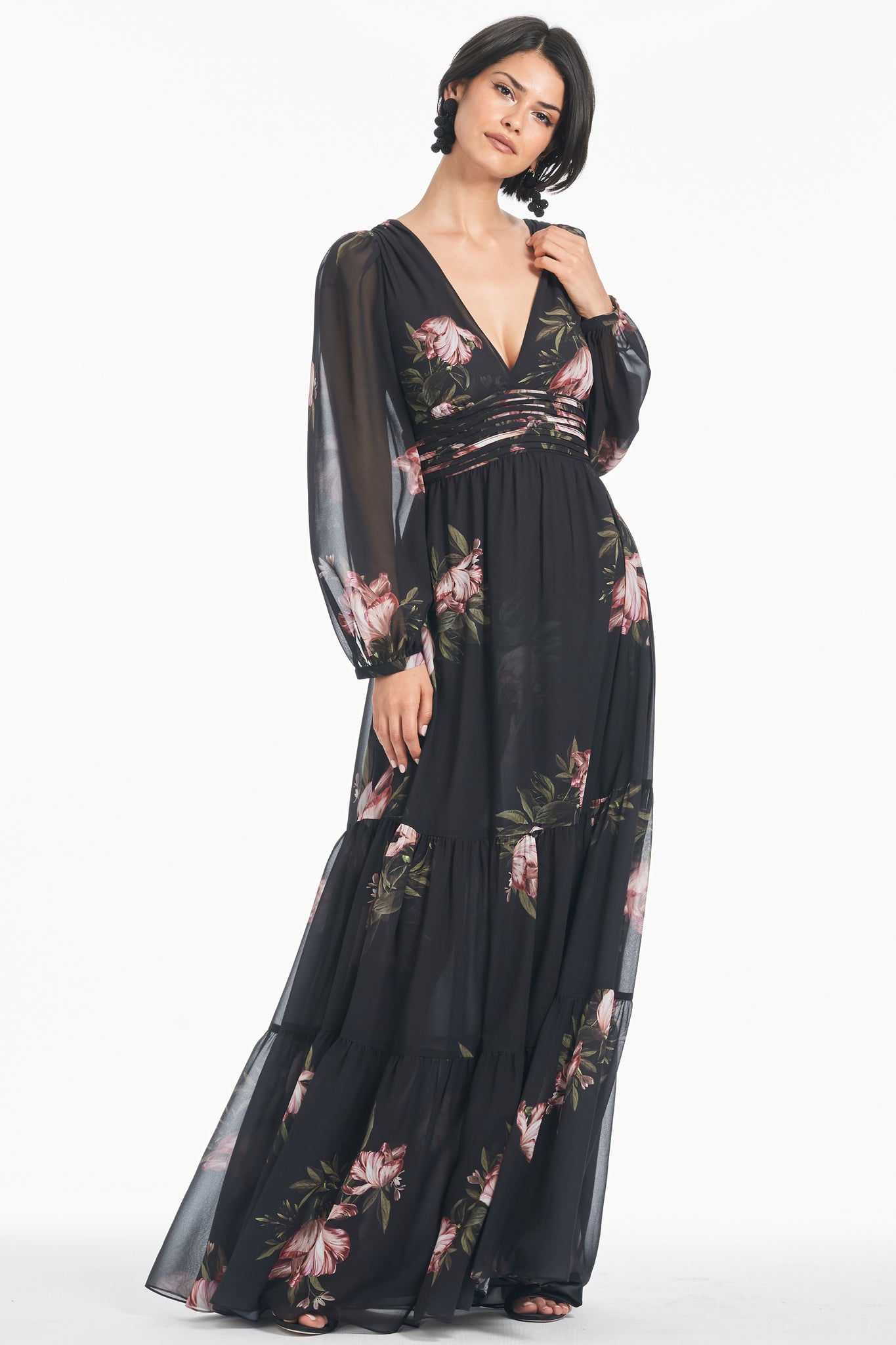 Jules Gown - Noir Blossom - Final Sale