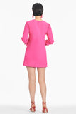 Embroidered Lily Dress - Electric Pink