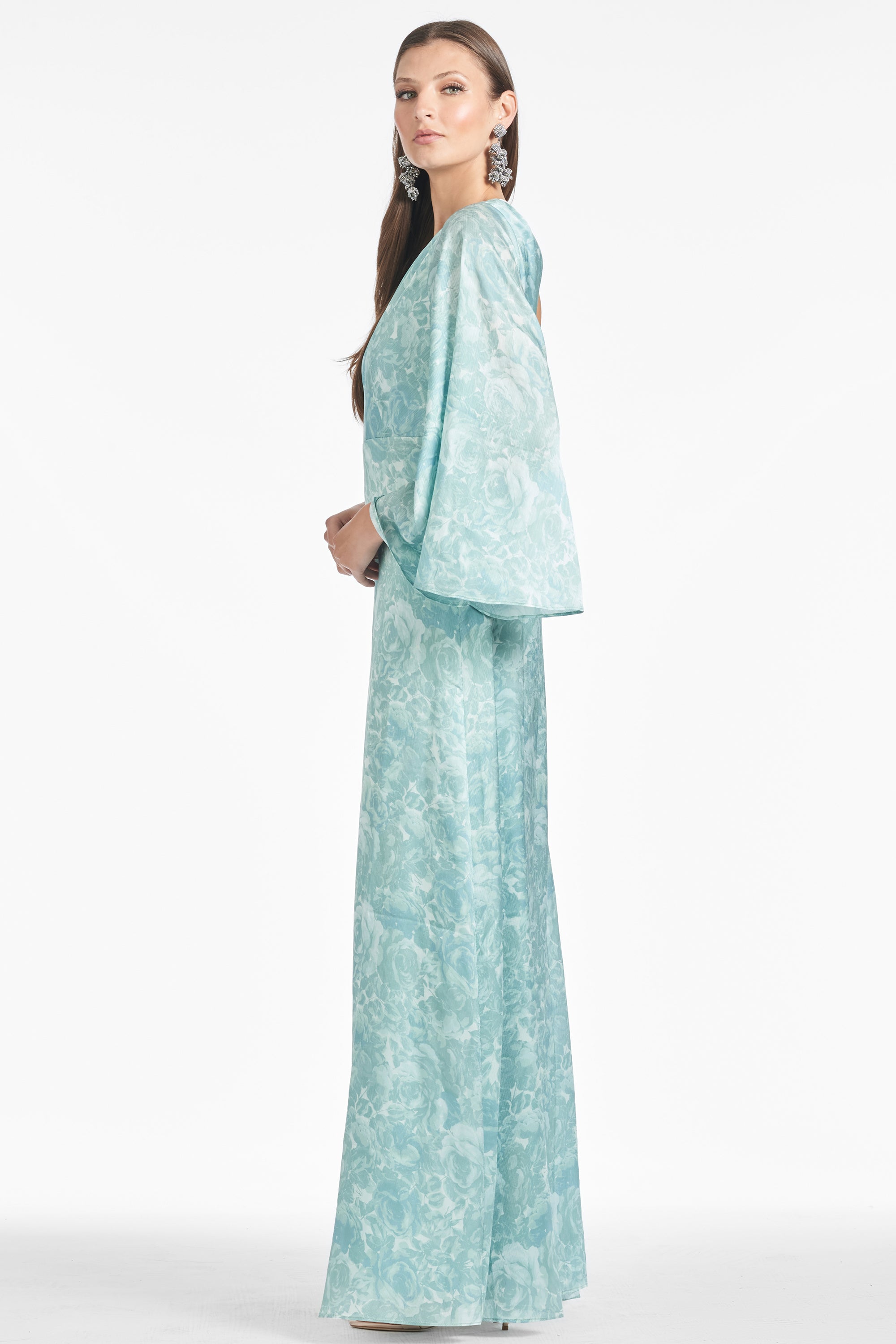 Keely Gown - Sage Painted Floral - Final Sale