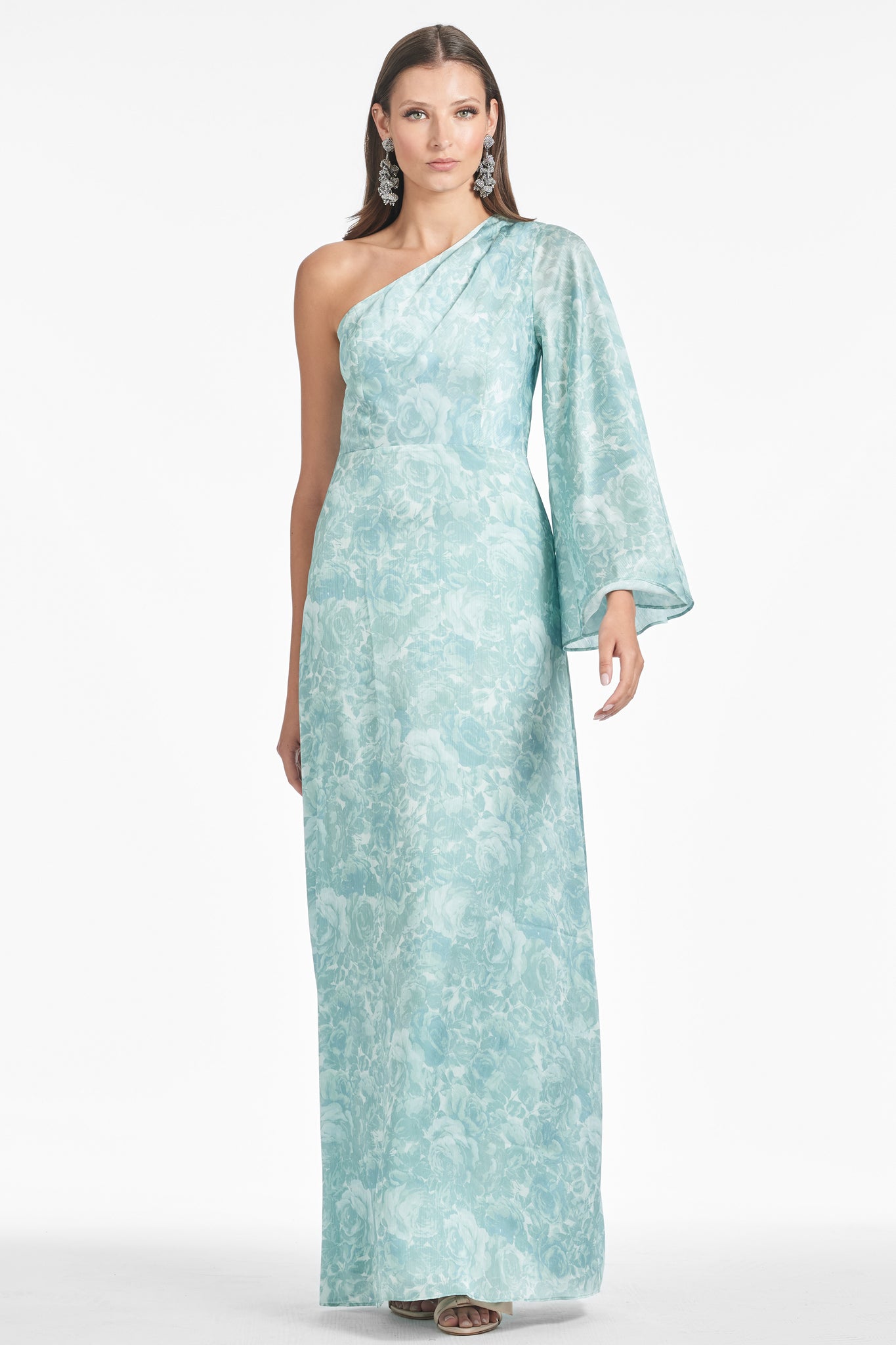 Keely Gown - Sage Painted Floral