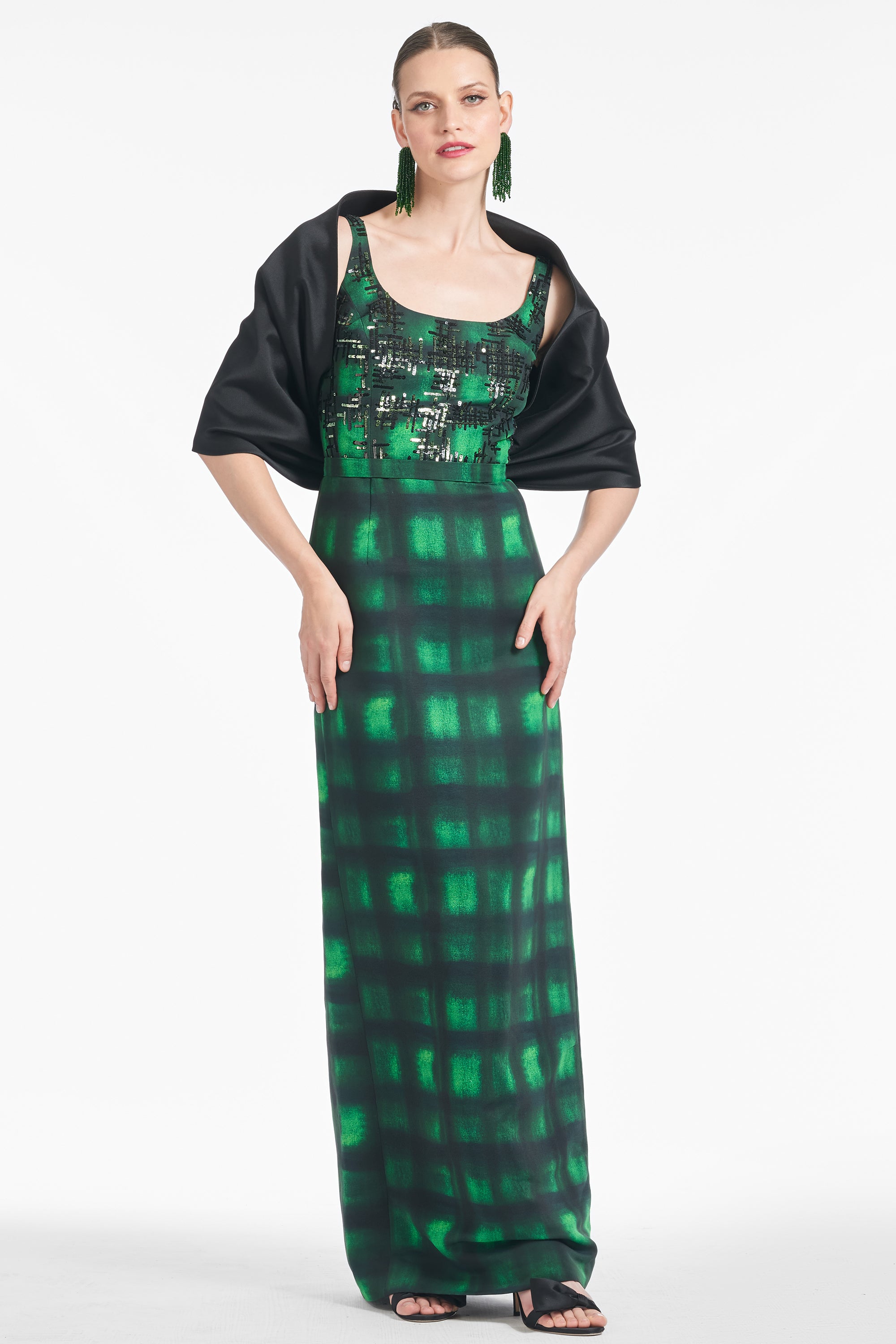 Lana Gown - Emerald Shibori - Final Sale