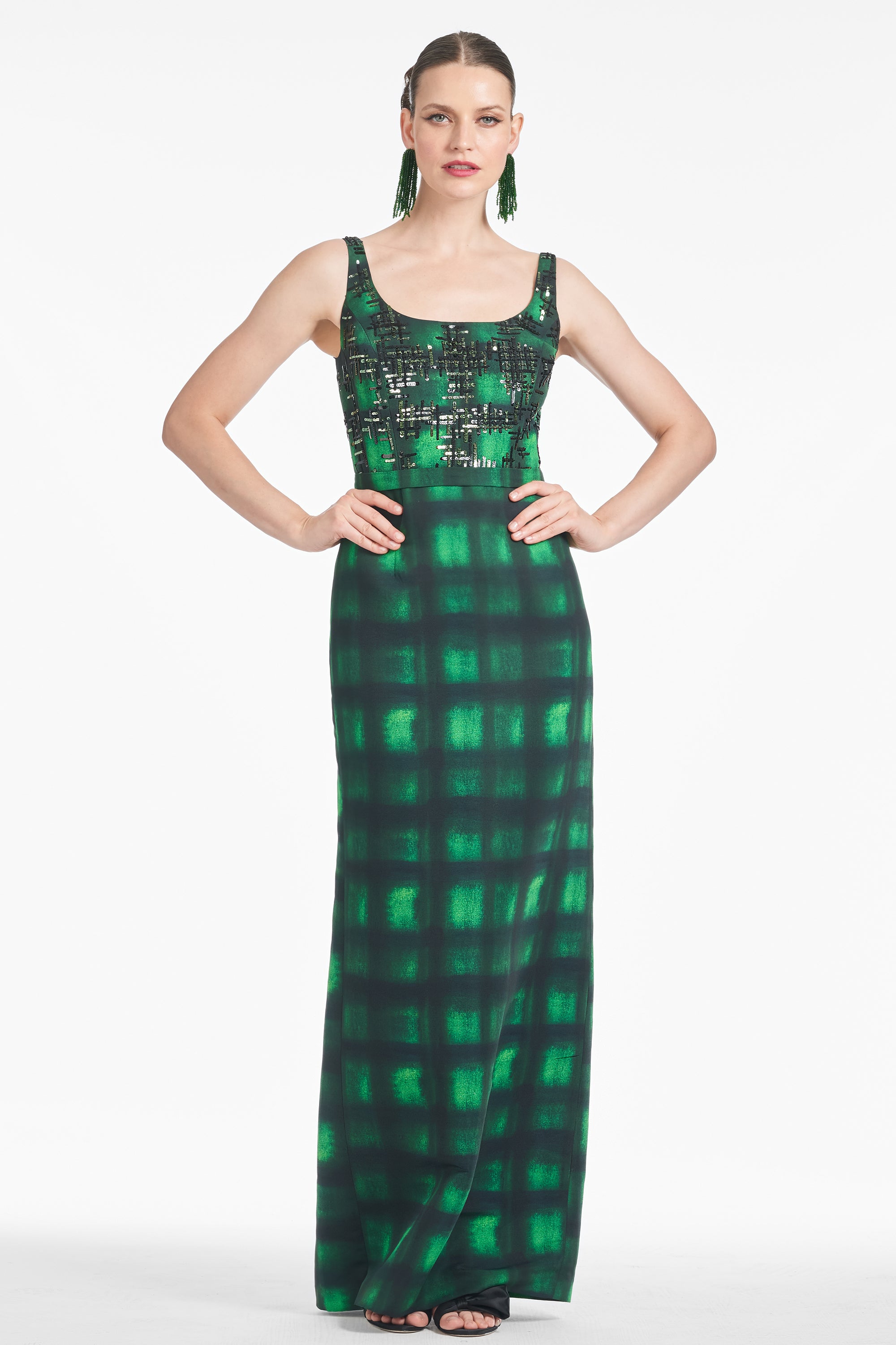 Lana Gown - Emerald Shibori - Final Sale