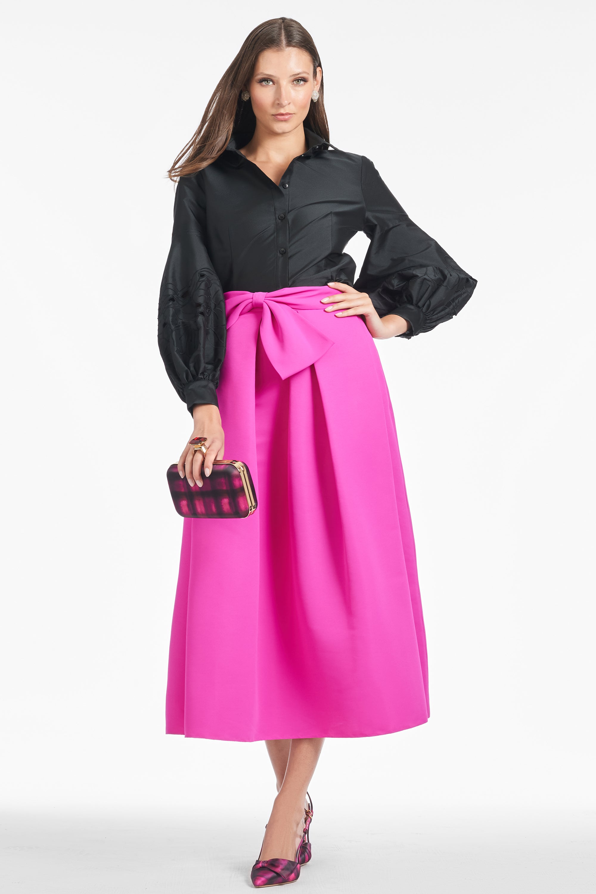 Whitley Skirt - Cerise - Final Sale