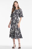 Zadi Dress - Graphic Scroll