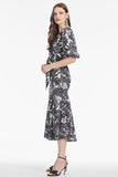 Zadi Dress - Graphic Scroll