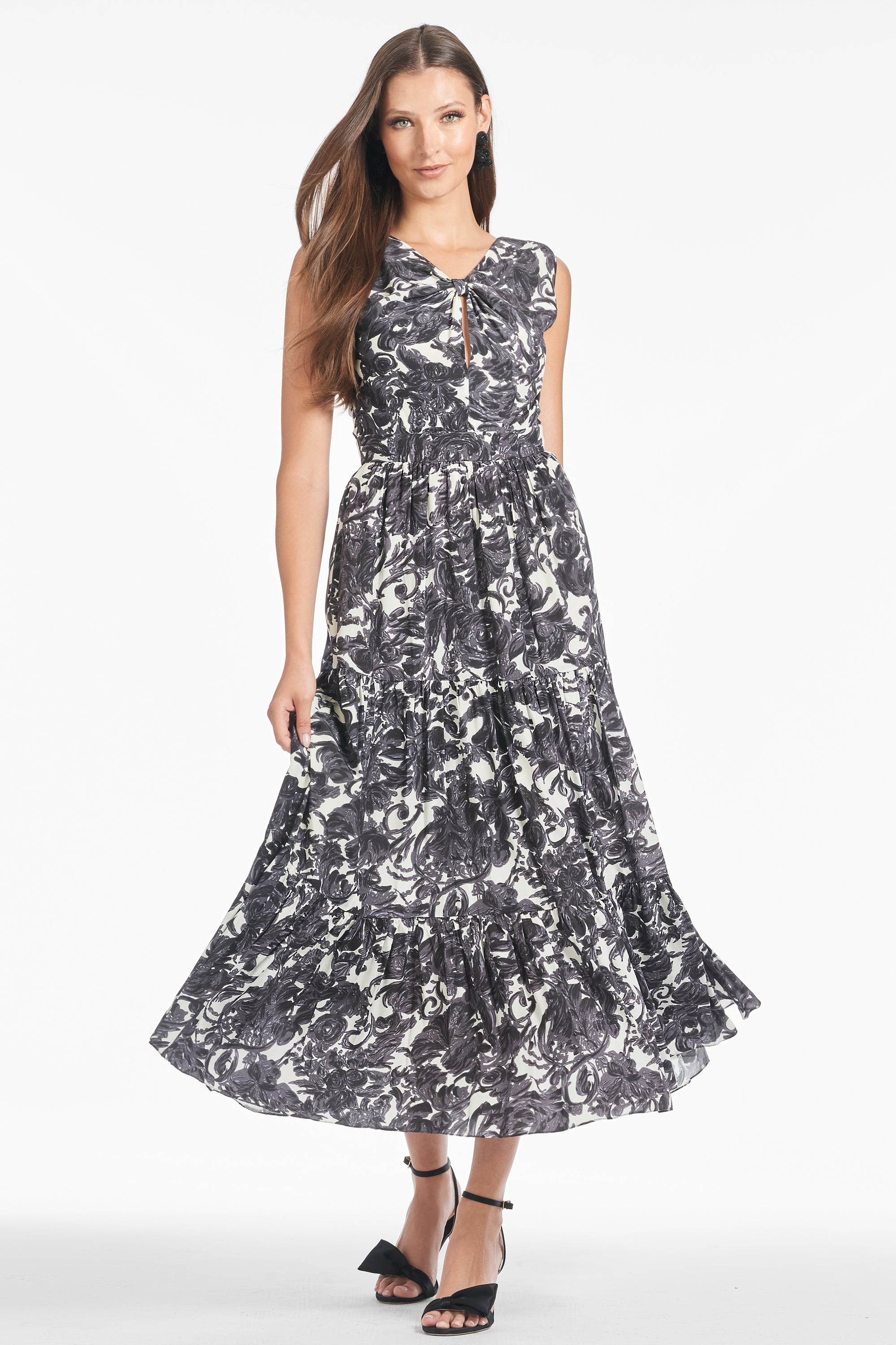 Anaisha Dress - Graphic Scroll