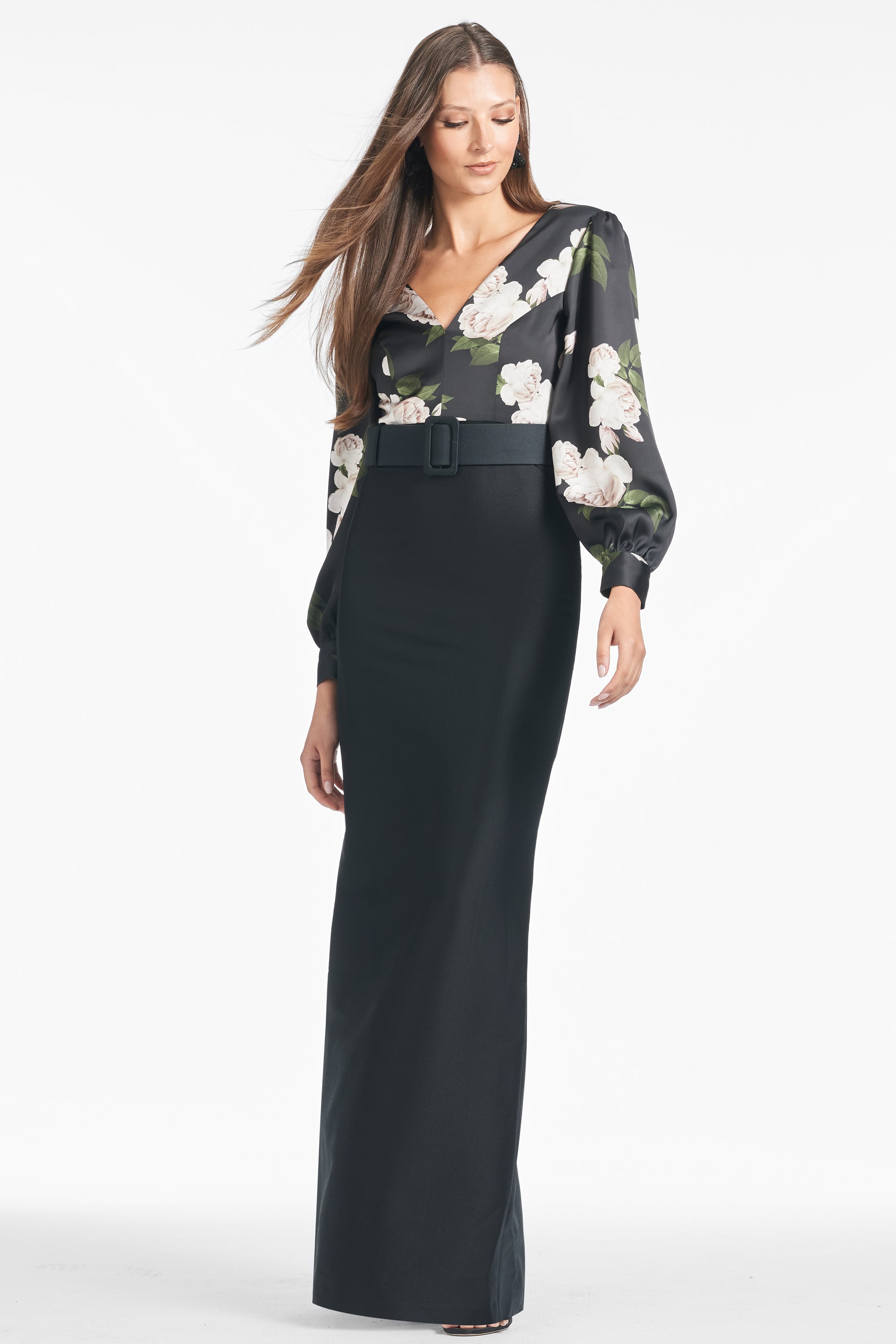 Schylor Gown - Obsidian Blooms Black