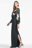 Schylor Gown - Obsidian Blooms/Black