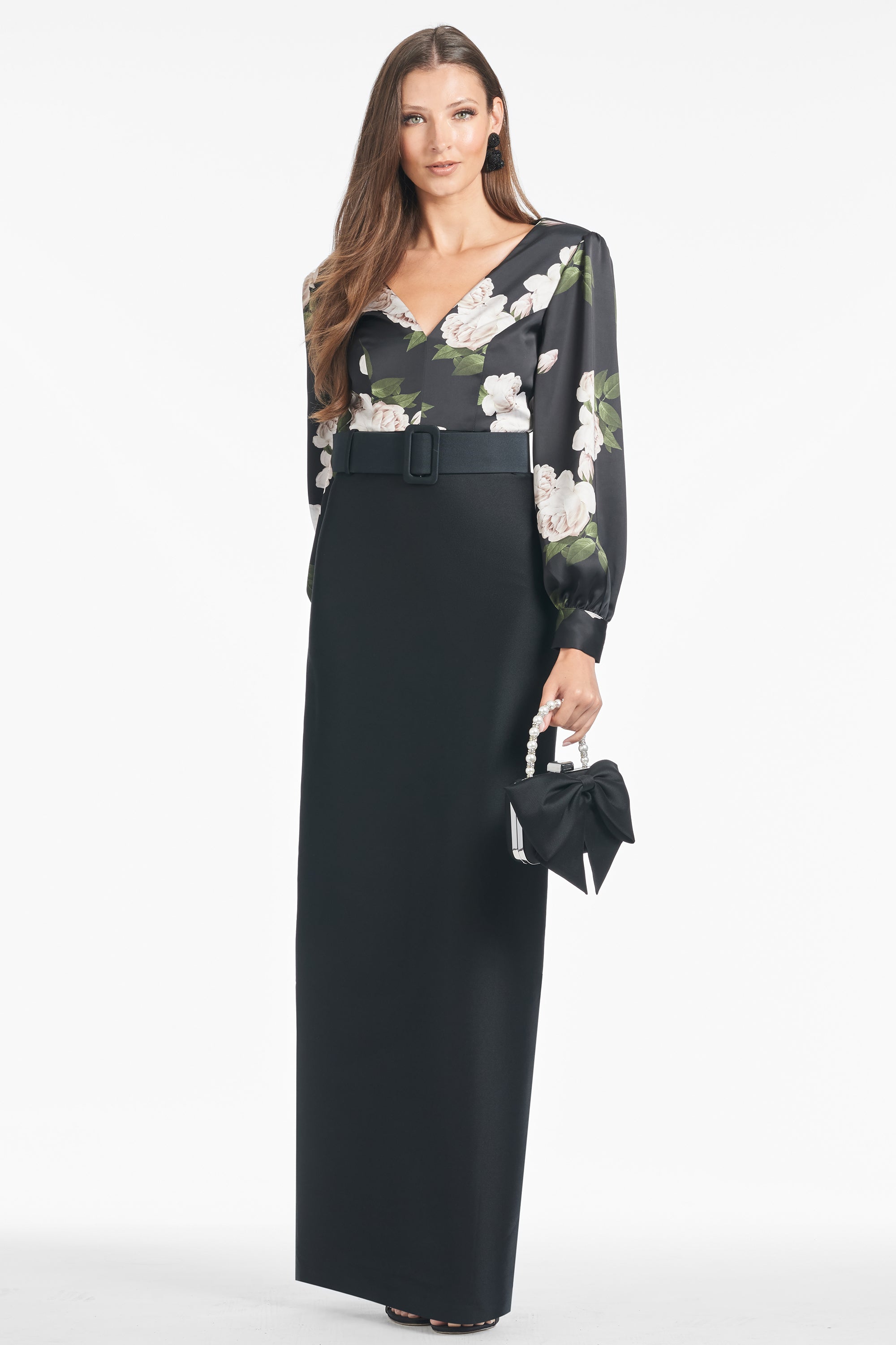 Schylor Gown - Obsidian Blooms Black