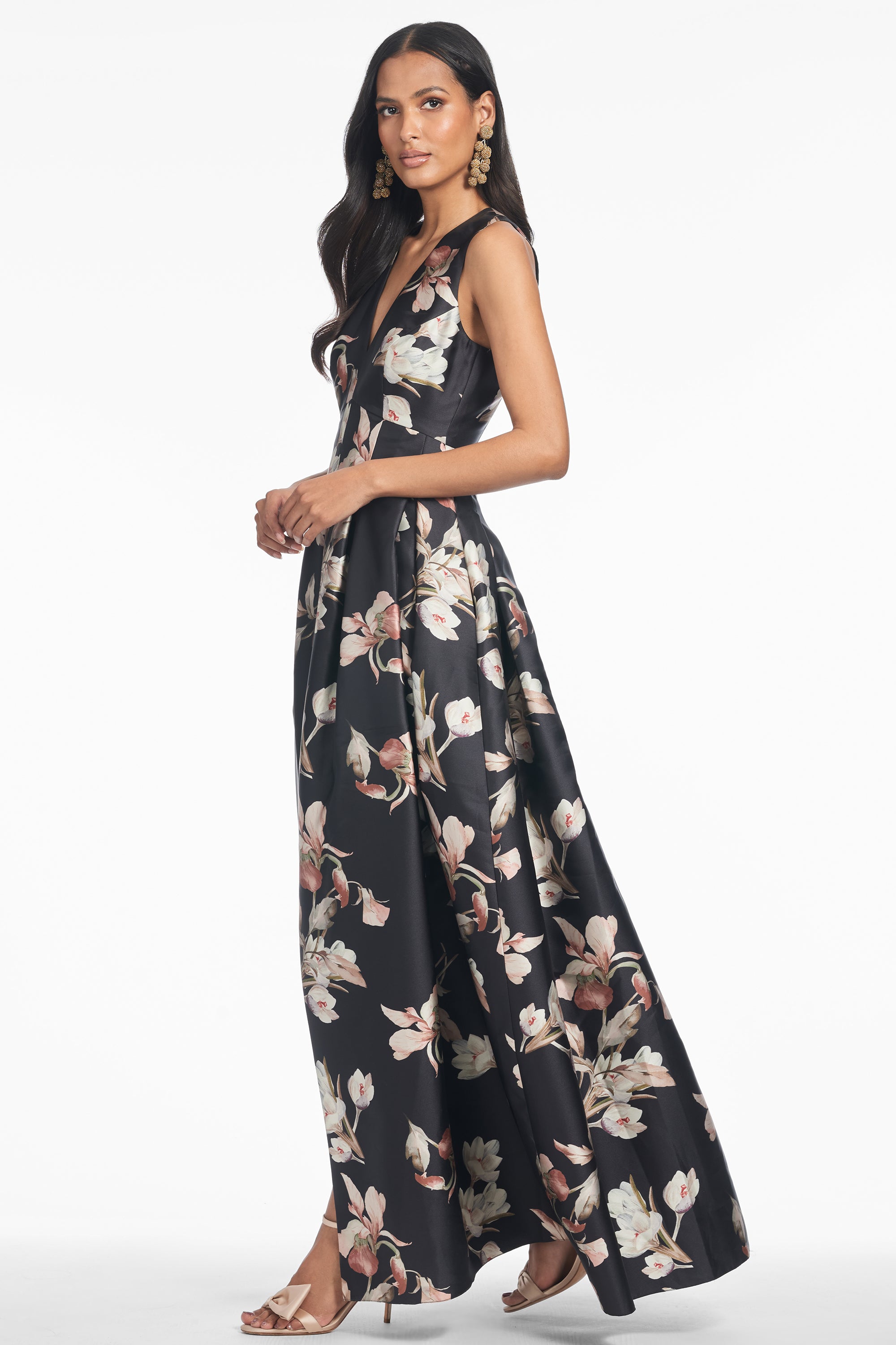 Brooke Gown - Black Venetia Petal - Final Sale