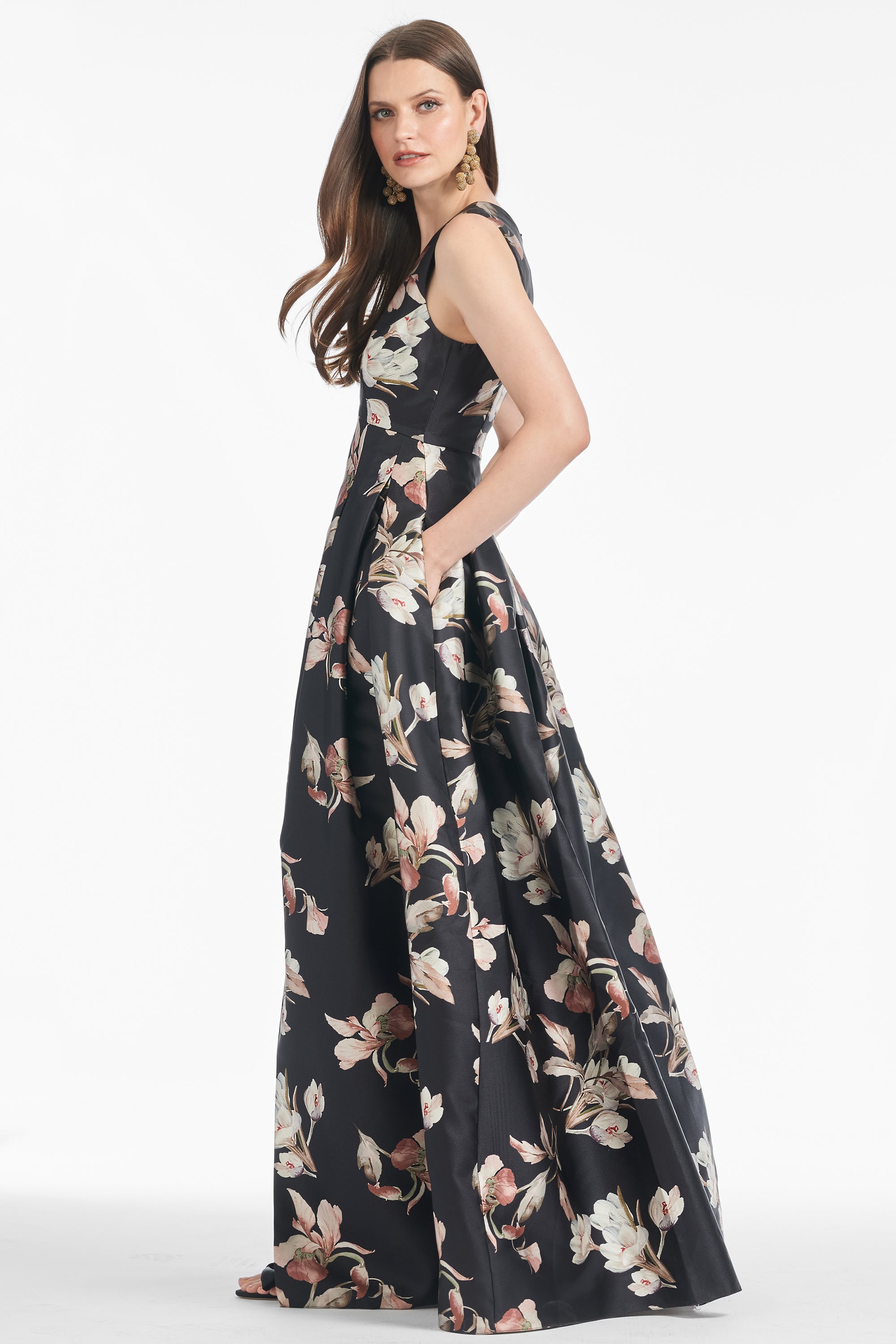 Brooke Gown - Black Venetia Petal