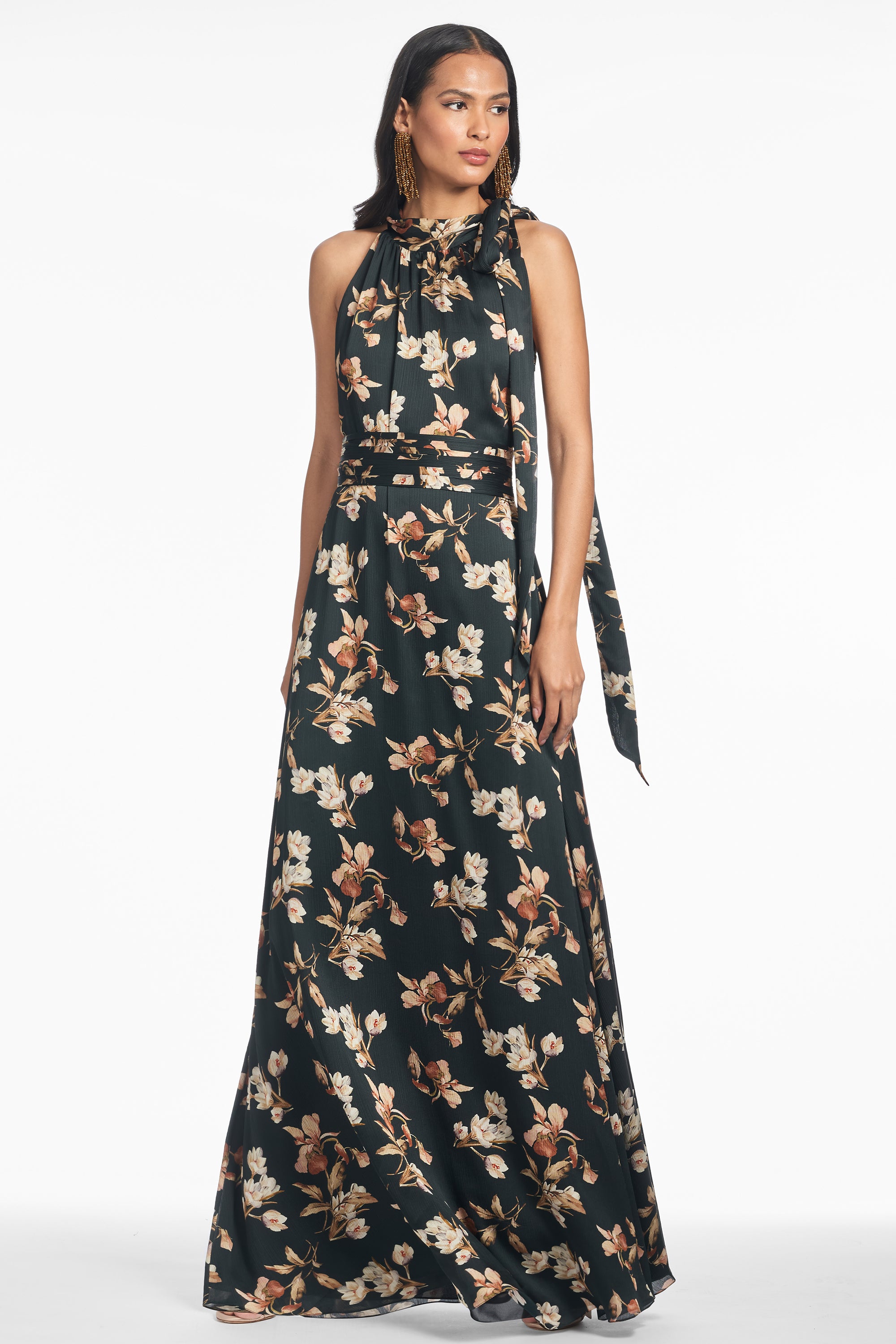 Kayla Gown - Black Venetia Petal