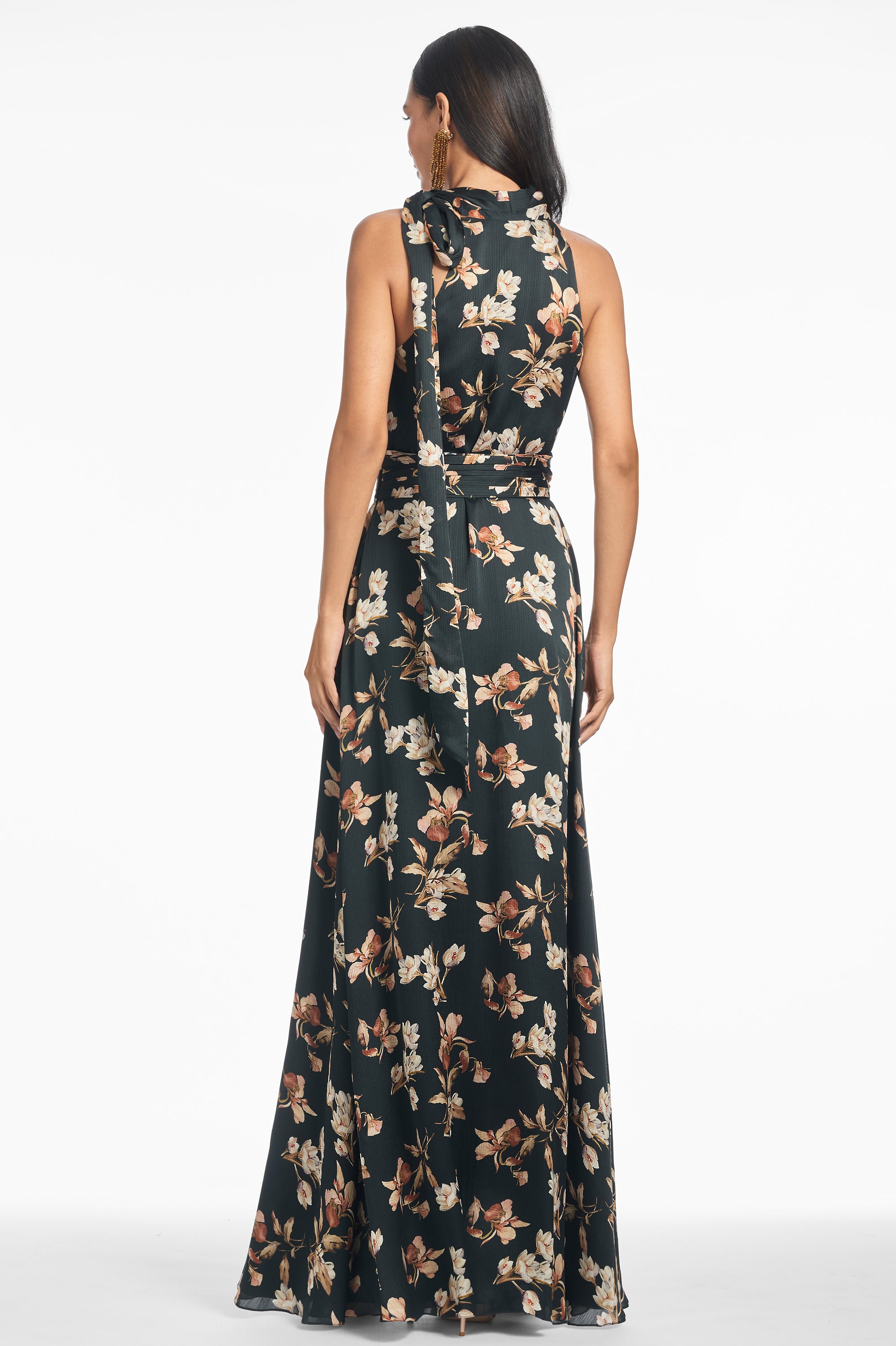 Kayla Gown - Black Venetia Petal - Final Sale