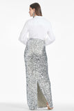 Sequin Isolde Skirt - Silver