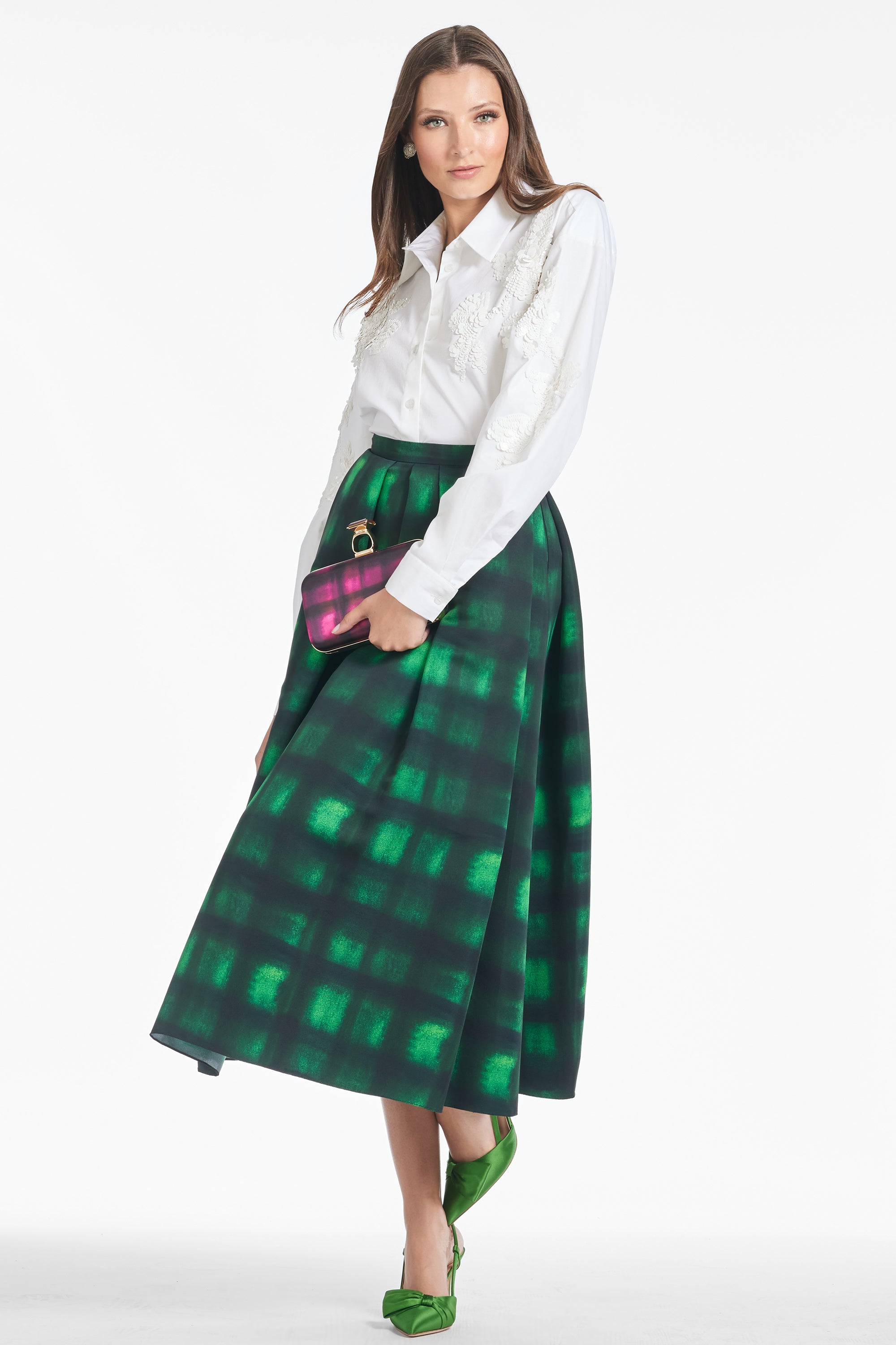 Leighton Skirt - Emerald Shibori - Final Sale